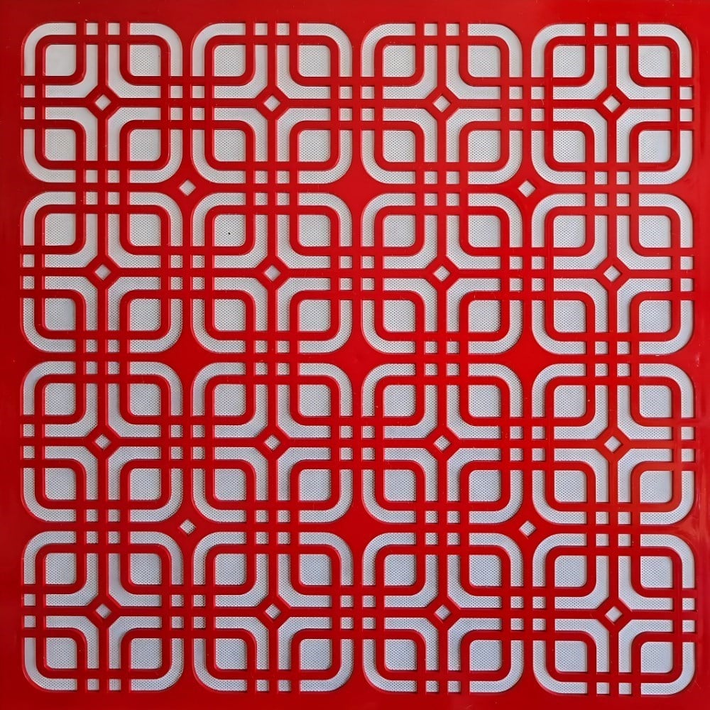 Asma Tavan Dekoratif  Pvc Panel Kırmızı 60x60 10 Adet