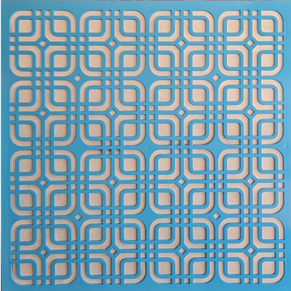 Asma Tavan Dekoratif  Pvc Panel Moderna Mavi 60x60 10 Adet