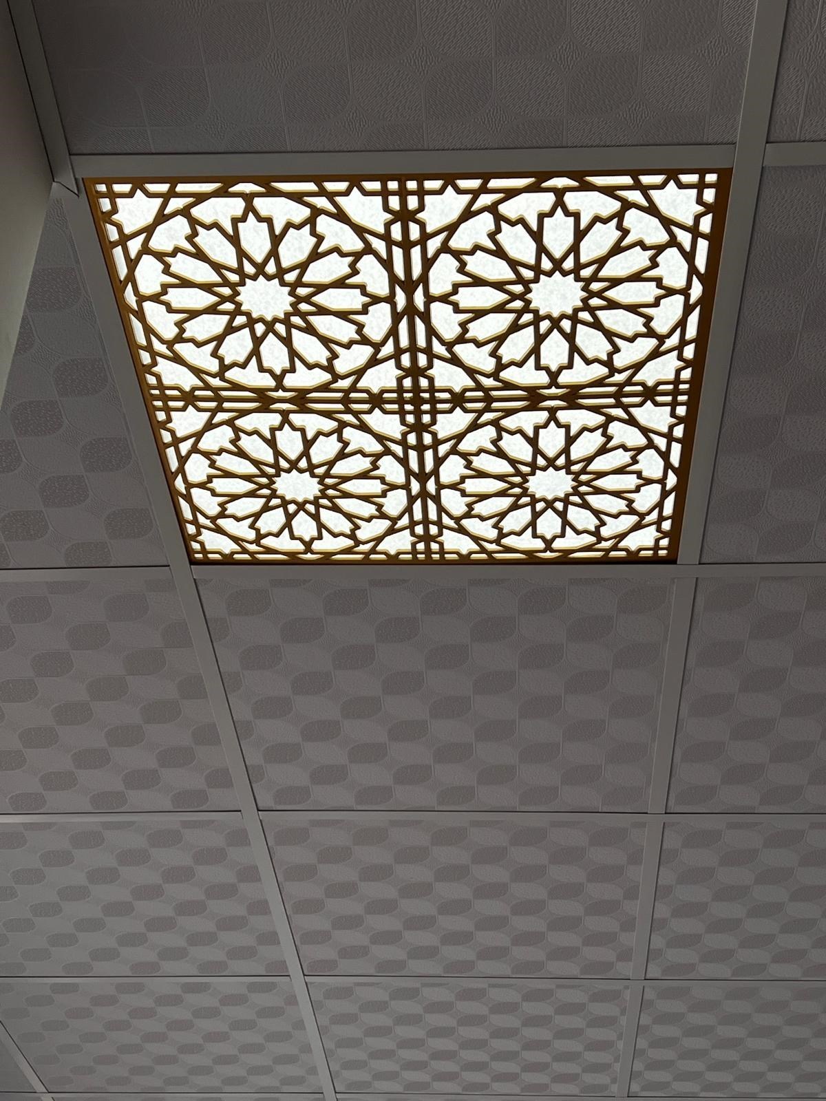 Asma Tavan Dekoratif Pvc Panel Selçuk Altın 60x60 20 Adet