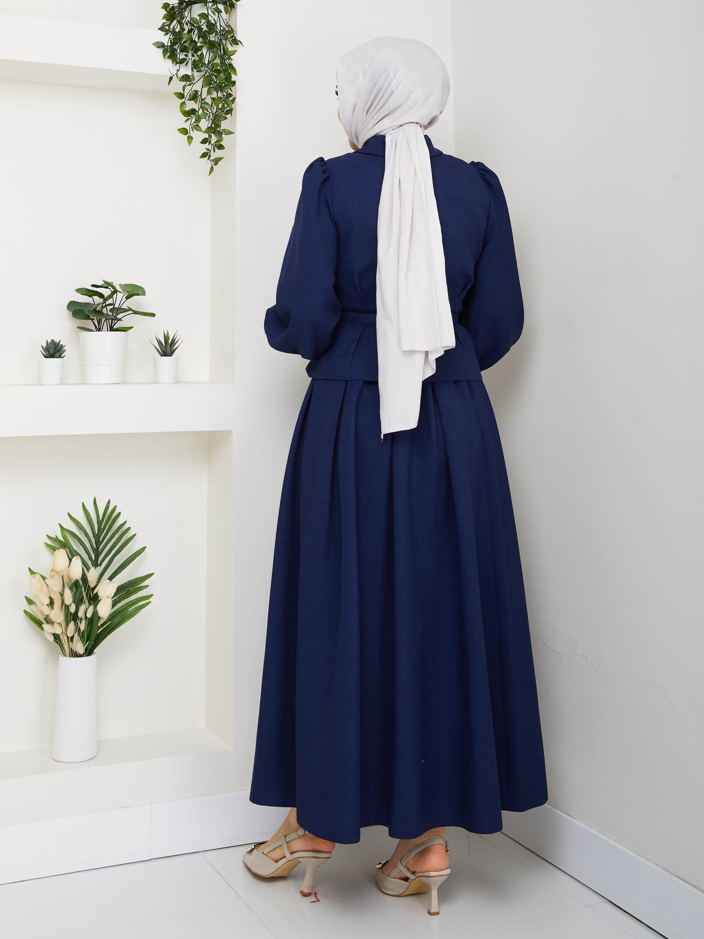 Modern Tasarım İnci Düğmeli Takım 