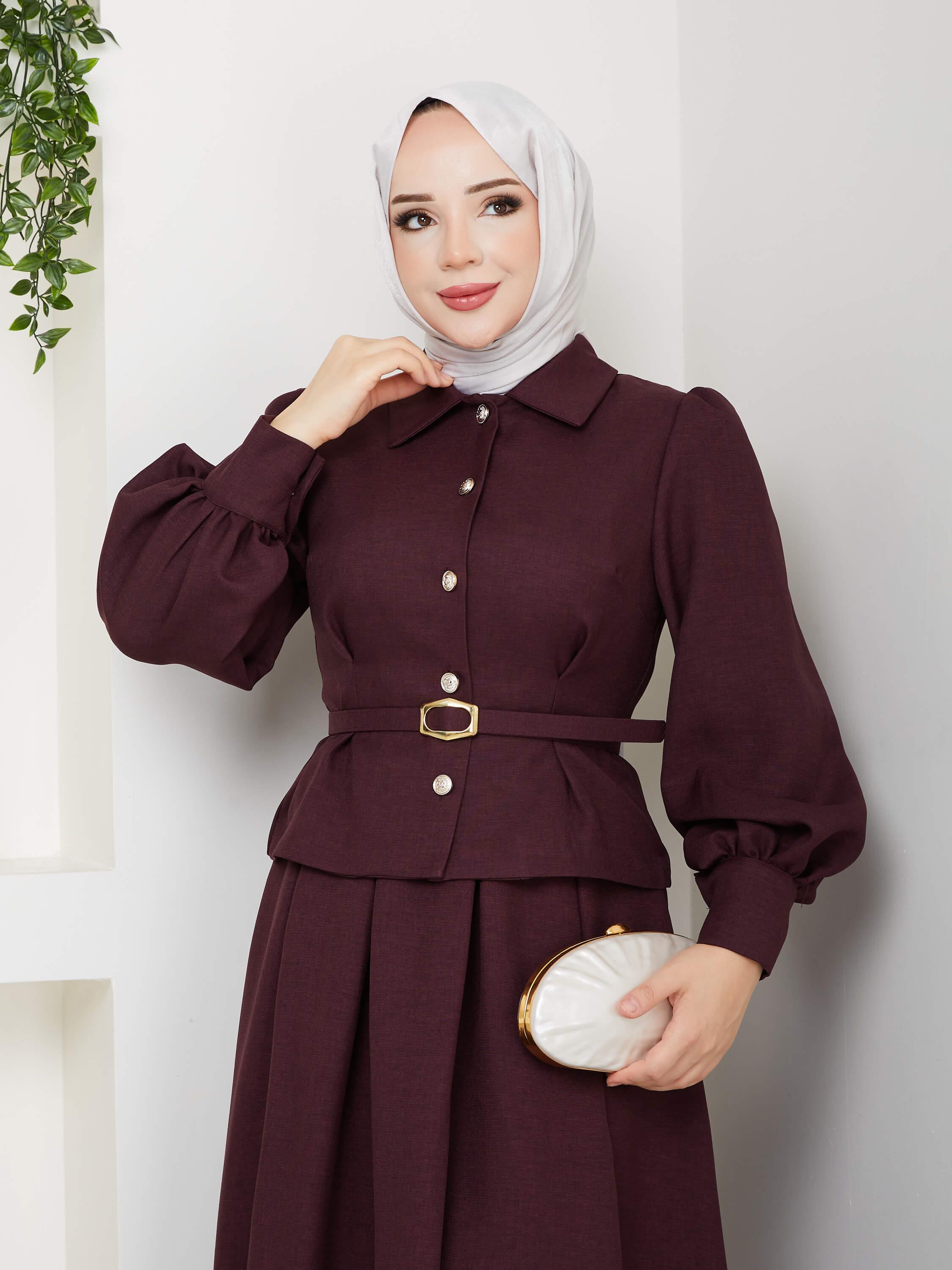 Modern Tasarım İnci Düğmeli Takım 