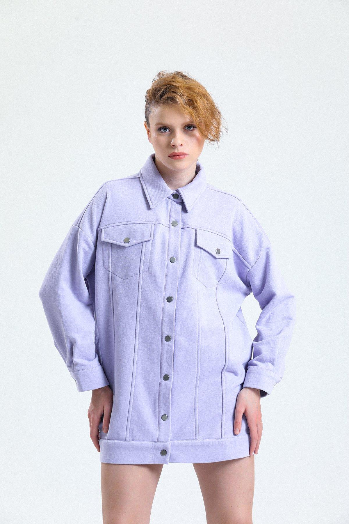 Bomber Ceket-Lila