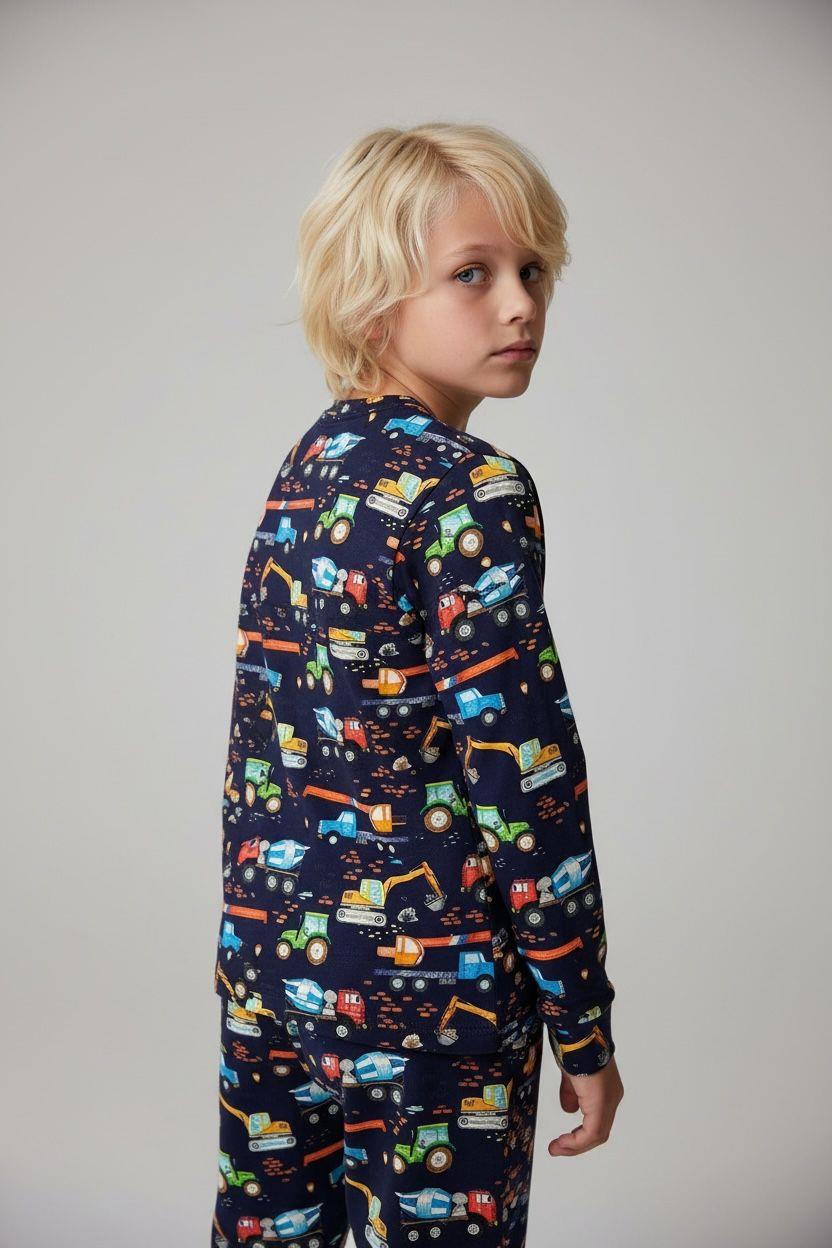Çocuk Süprem İkili Pijama - Araçlar 