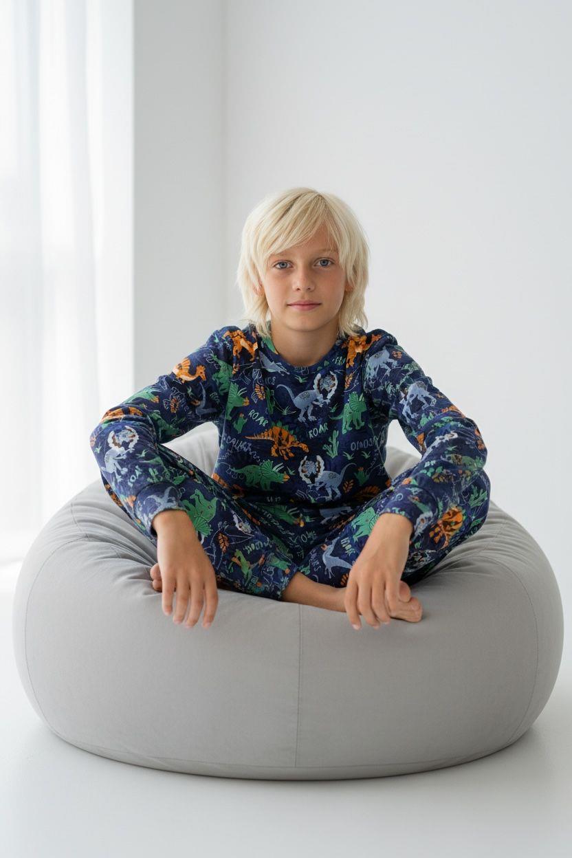 Çocuk Suprem İkili Pijama - Dinazor 
