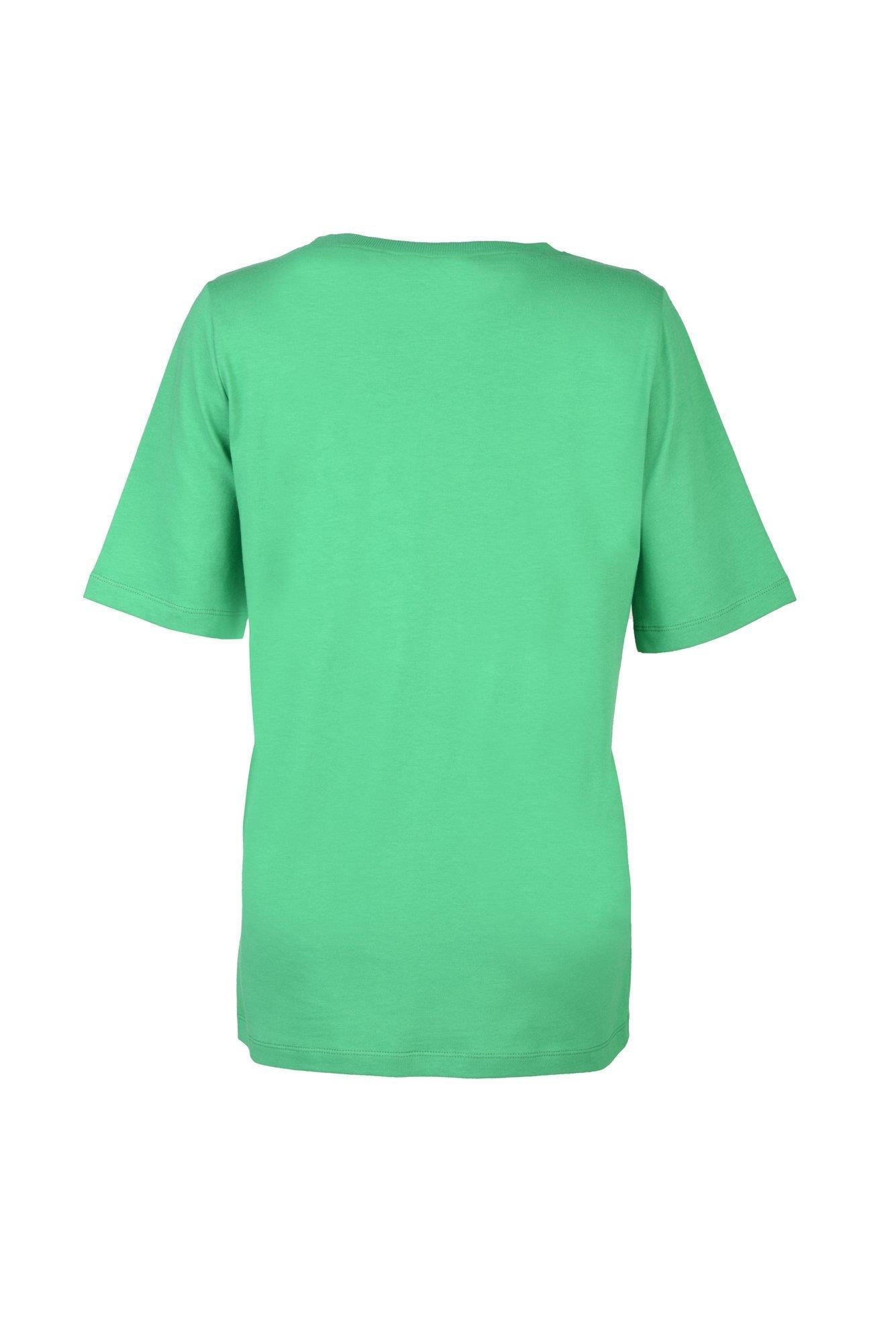 Nakışlı T-shirt-Yeşil -Karpuz