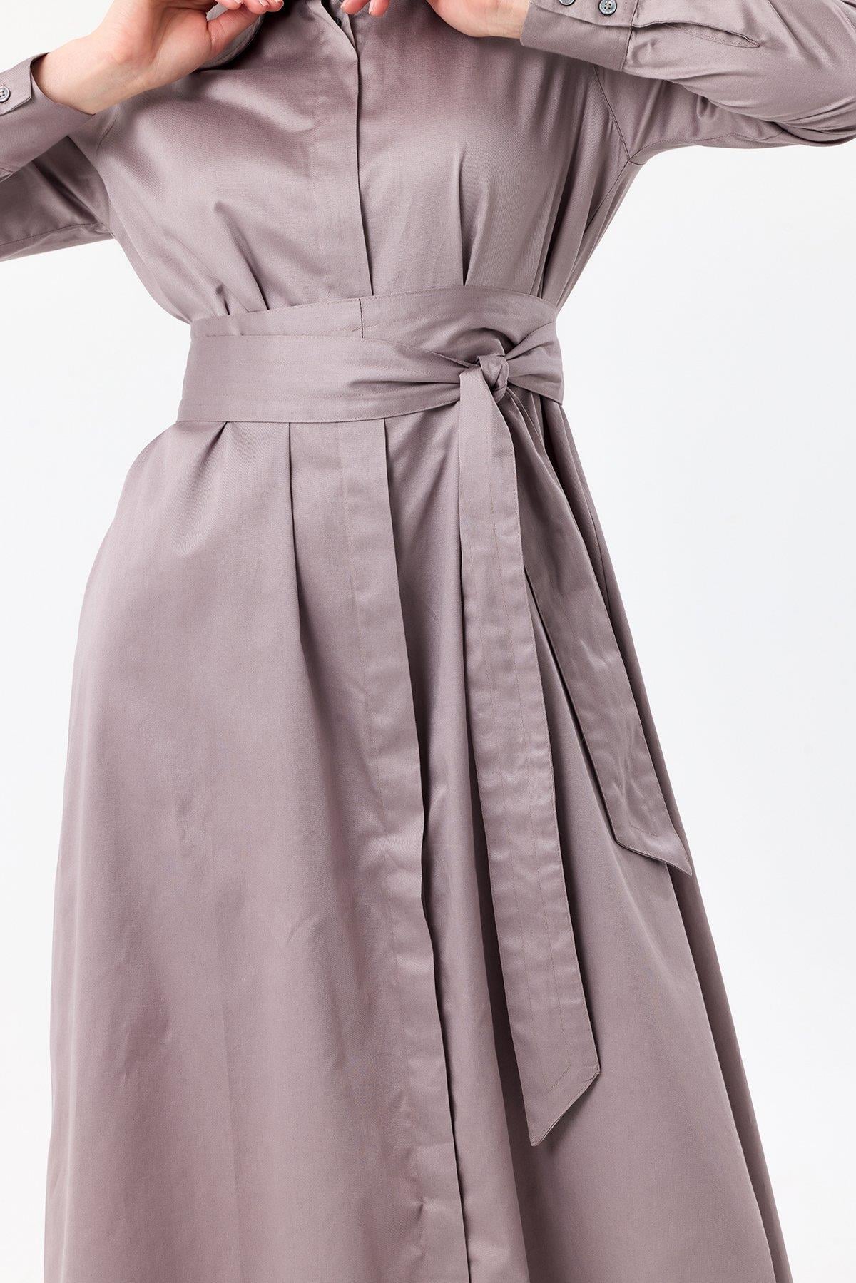 Poplin Elbise- Vizon