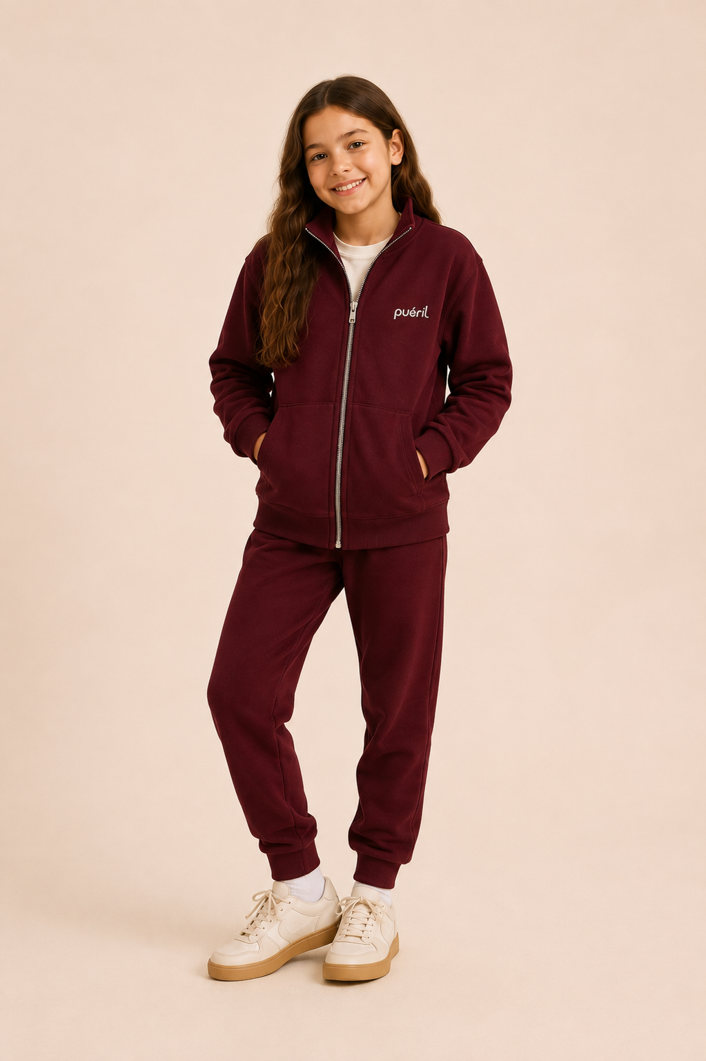Soft Kolej Ceket Eşofman Takımı-Bordo