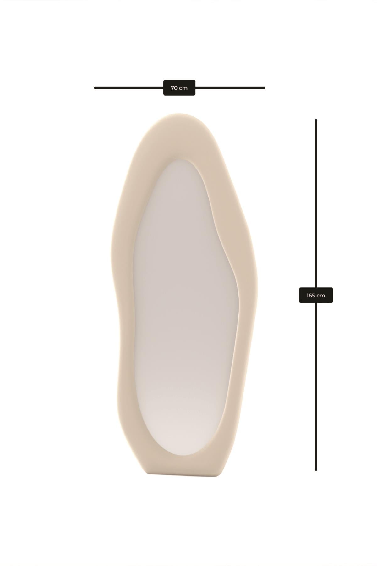 Nero Dalgalı Boy Aynası, 170x65 Cm Duvar Boy Aynası