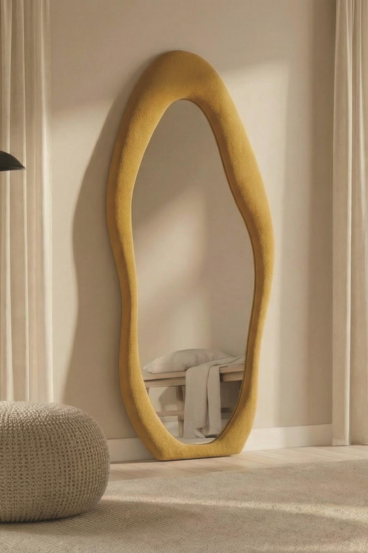 Nero Dalgalı Boy Aynası, 170x65 Cm Duvar Boy Aynası