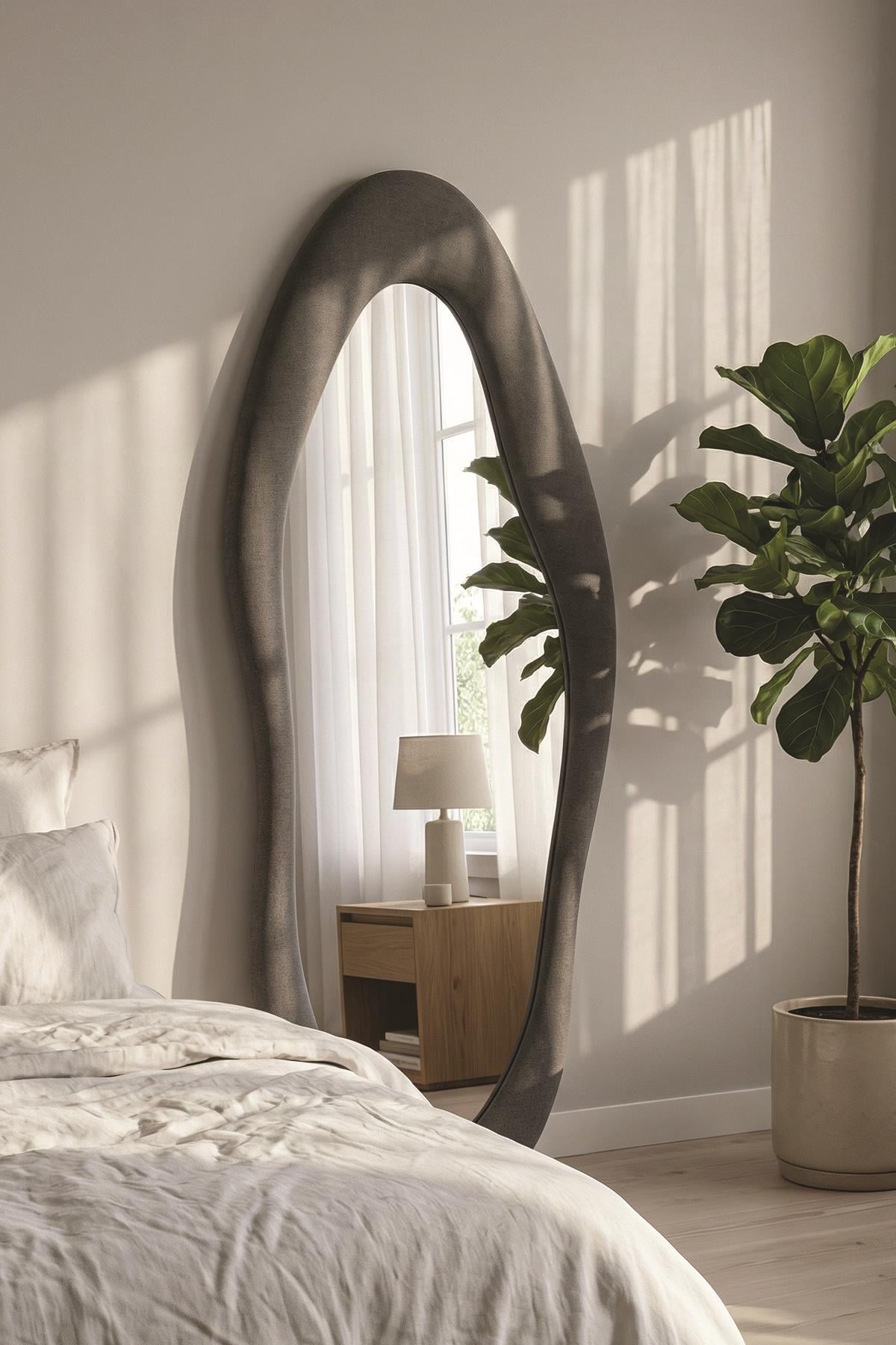 Nero Dalgalı Boy Aynası, 170x65 Cm Duvar Boy Aynası