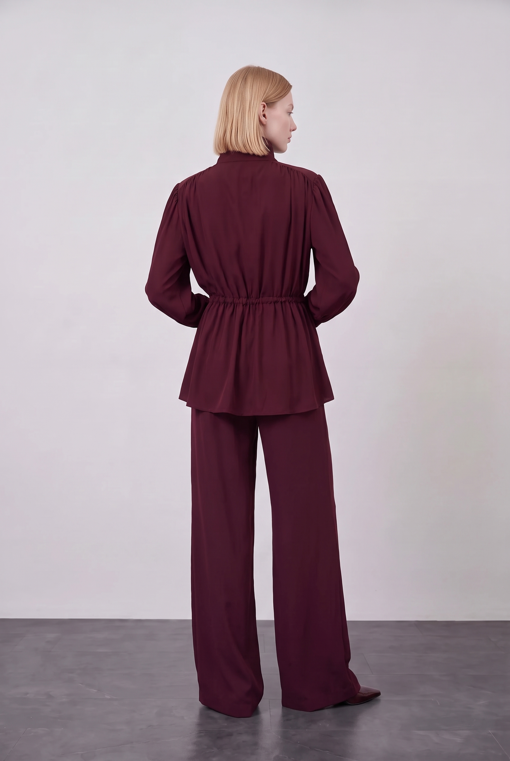 Adore Broşlu Pantolonlu Takım Mürdüm