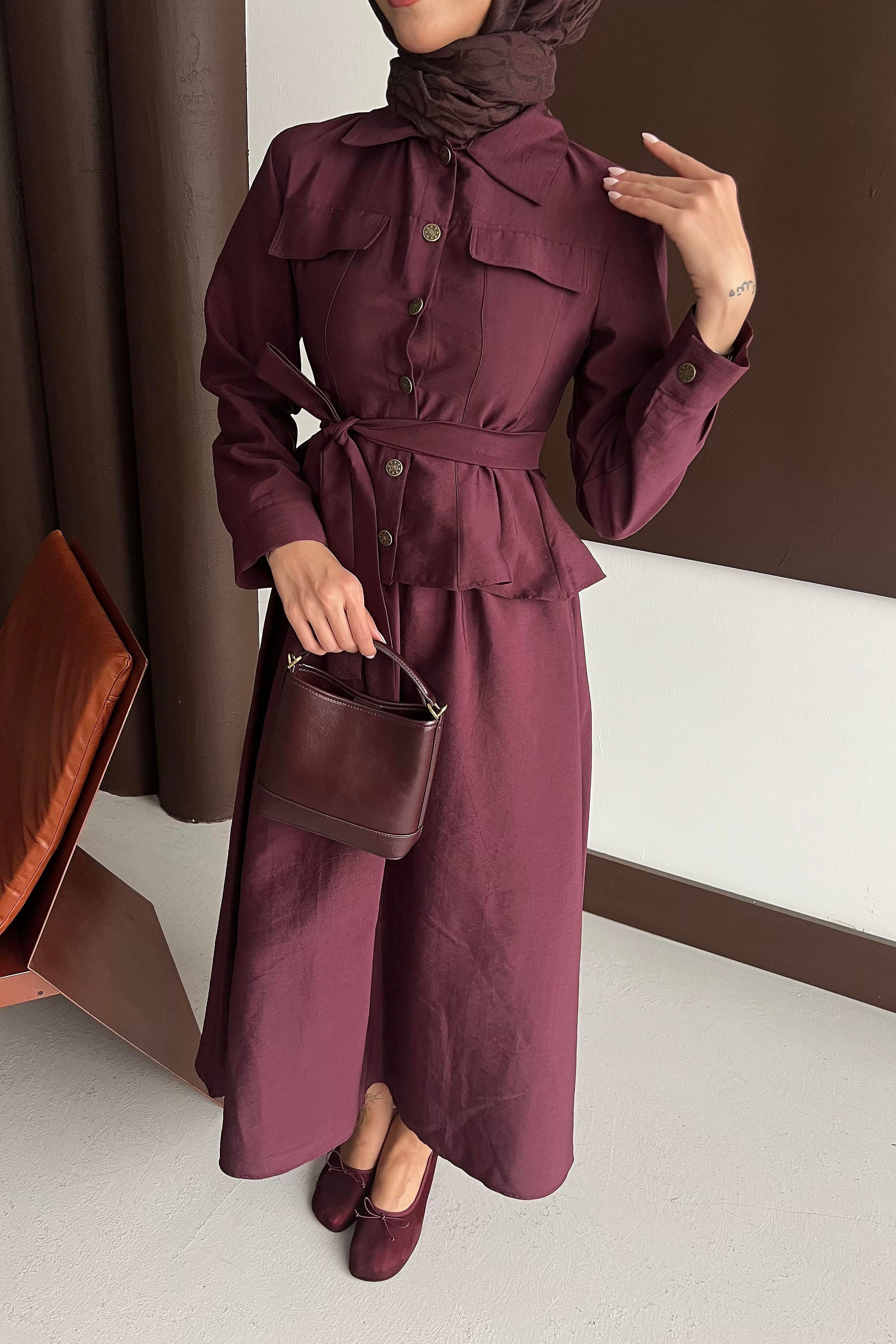 Cuplu Oturtturmalı Takım Bordo