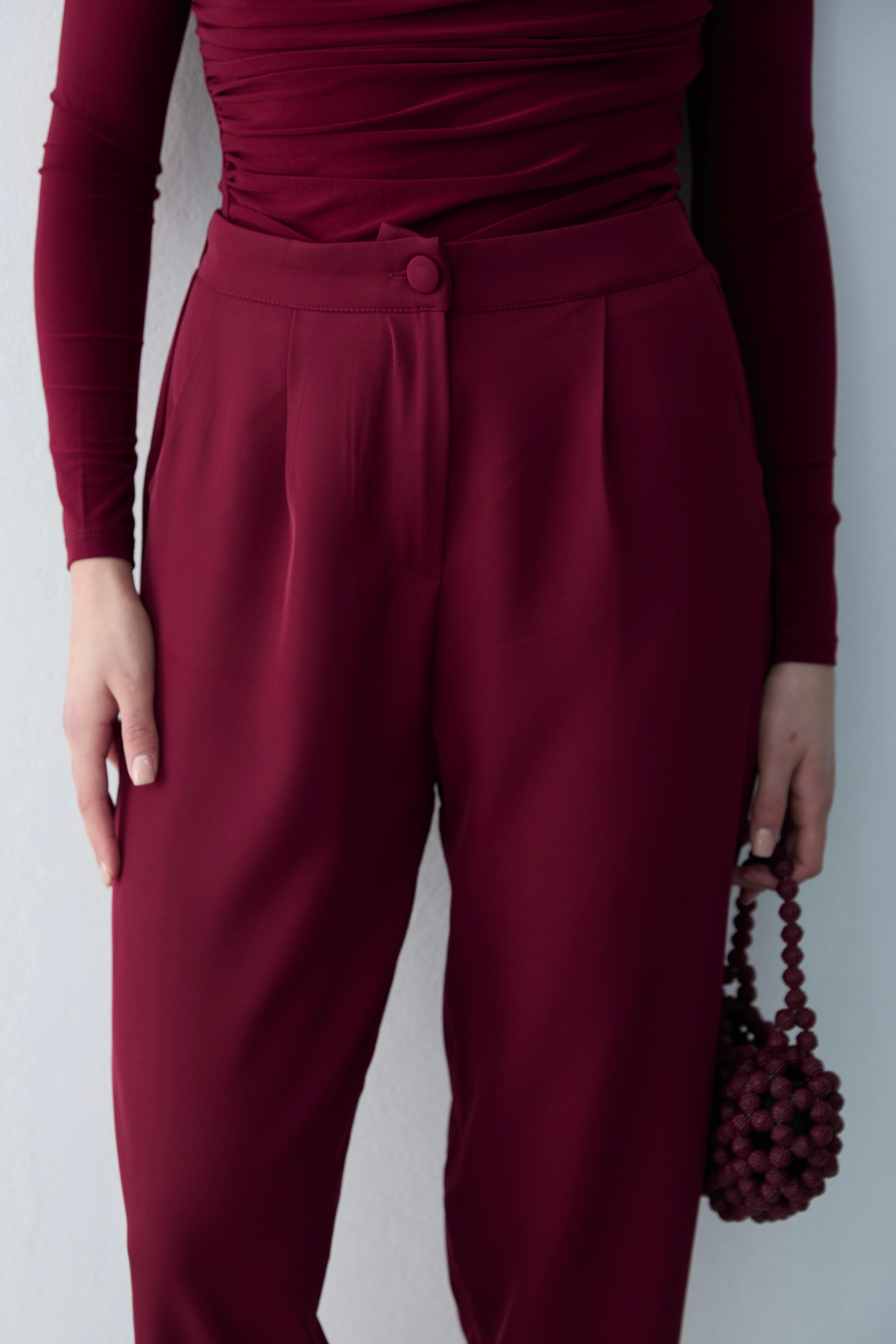 Havuç Pantolon Bordo
