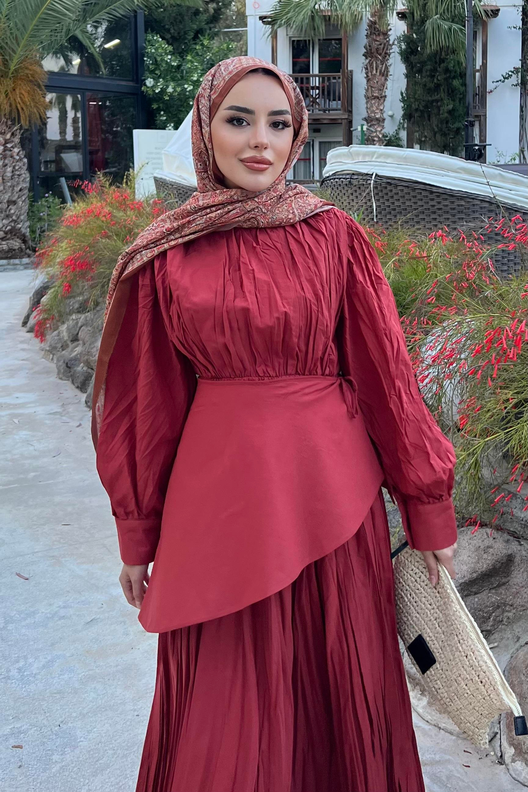 Layere Elbise Kırmızı
