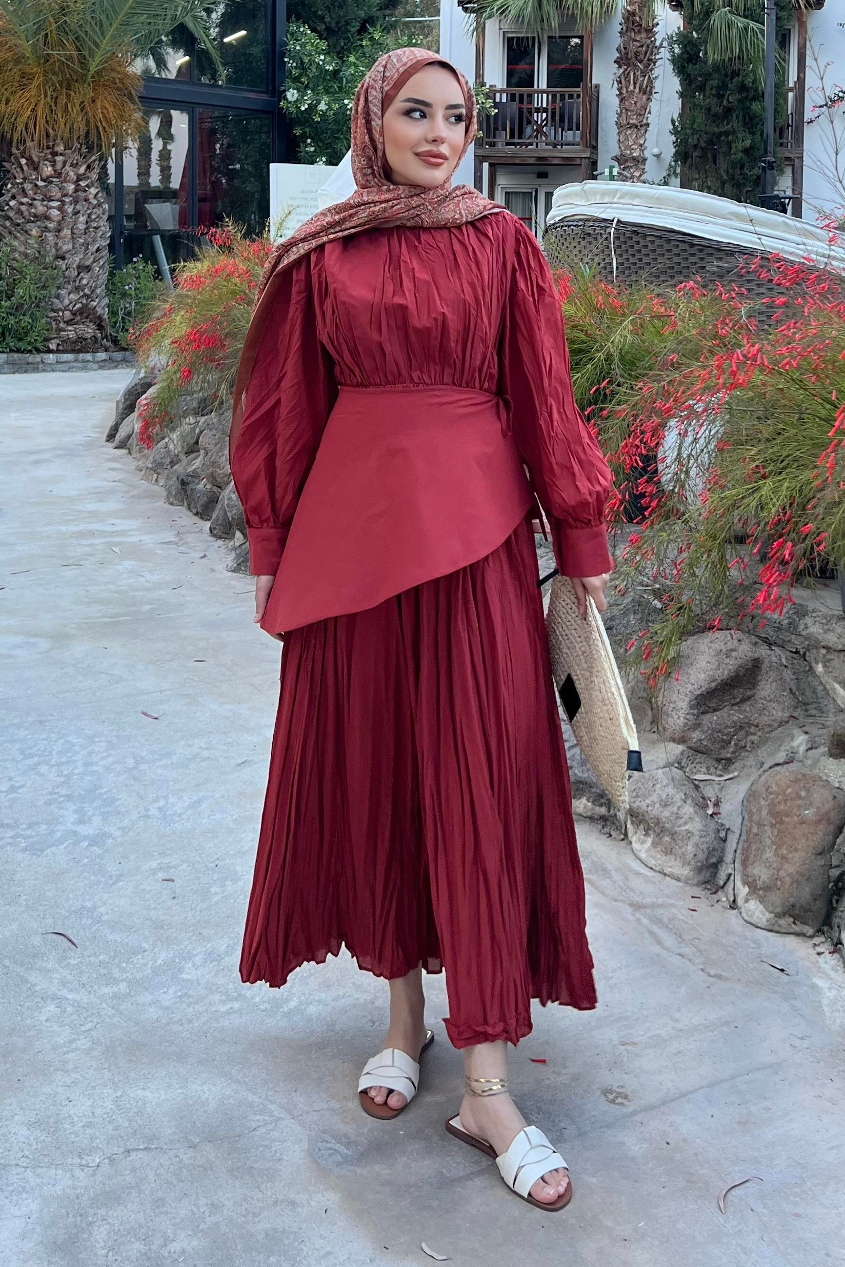 Layere Elbise Kırmızı