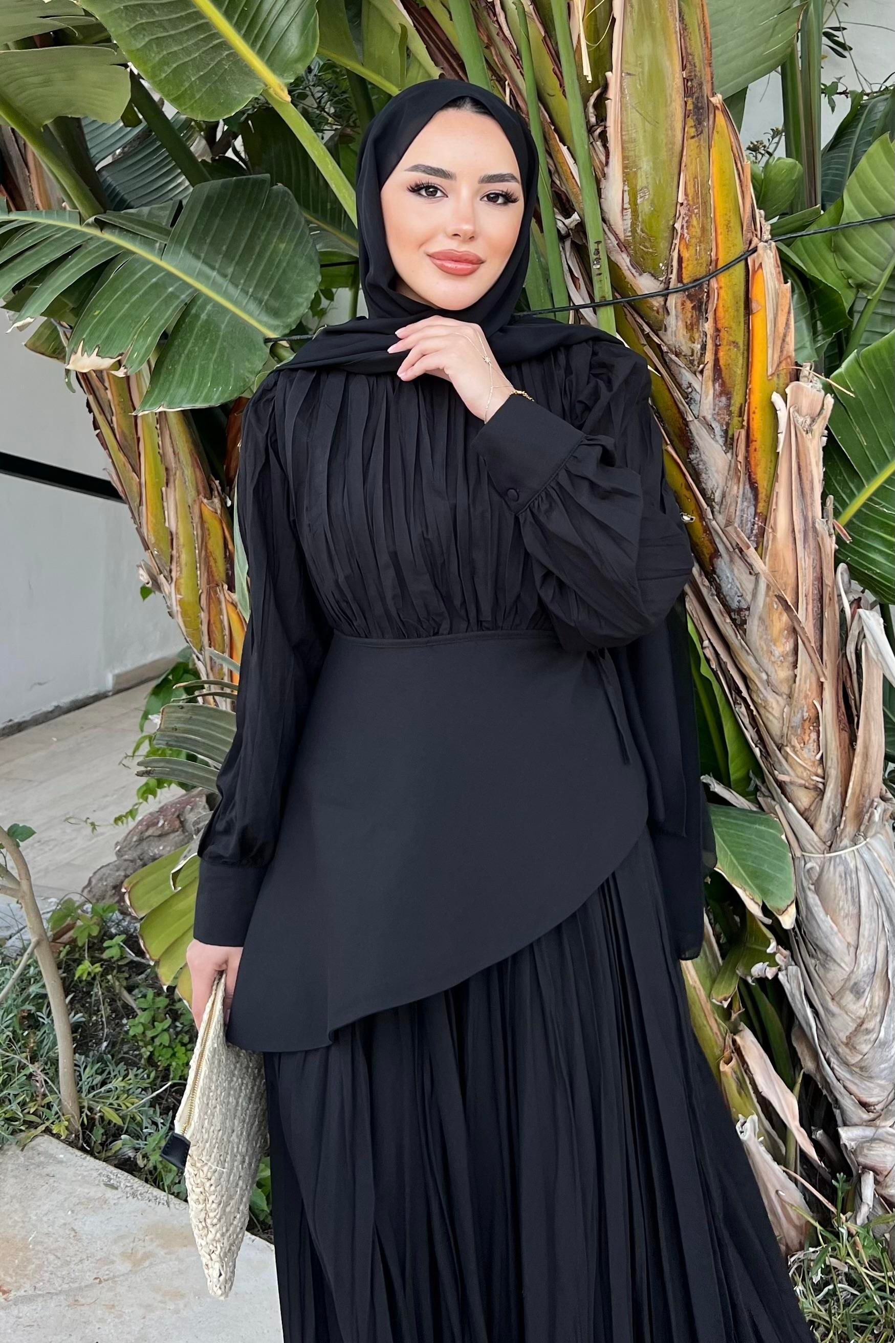 Layere Elbise Siyah