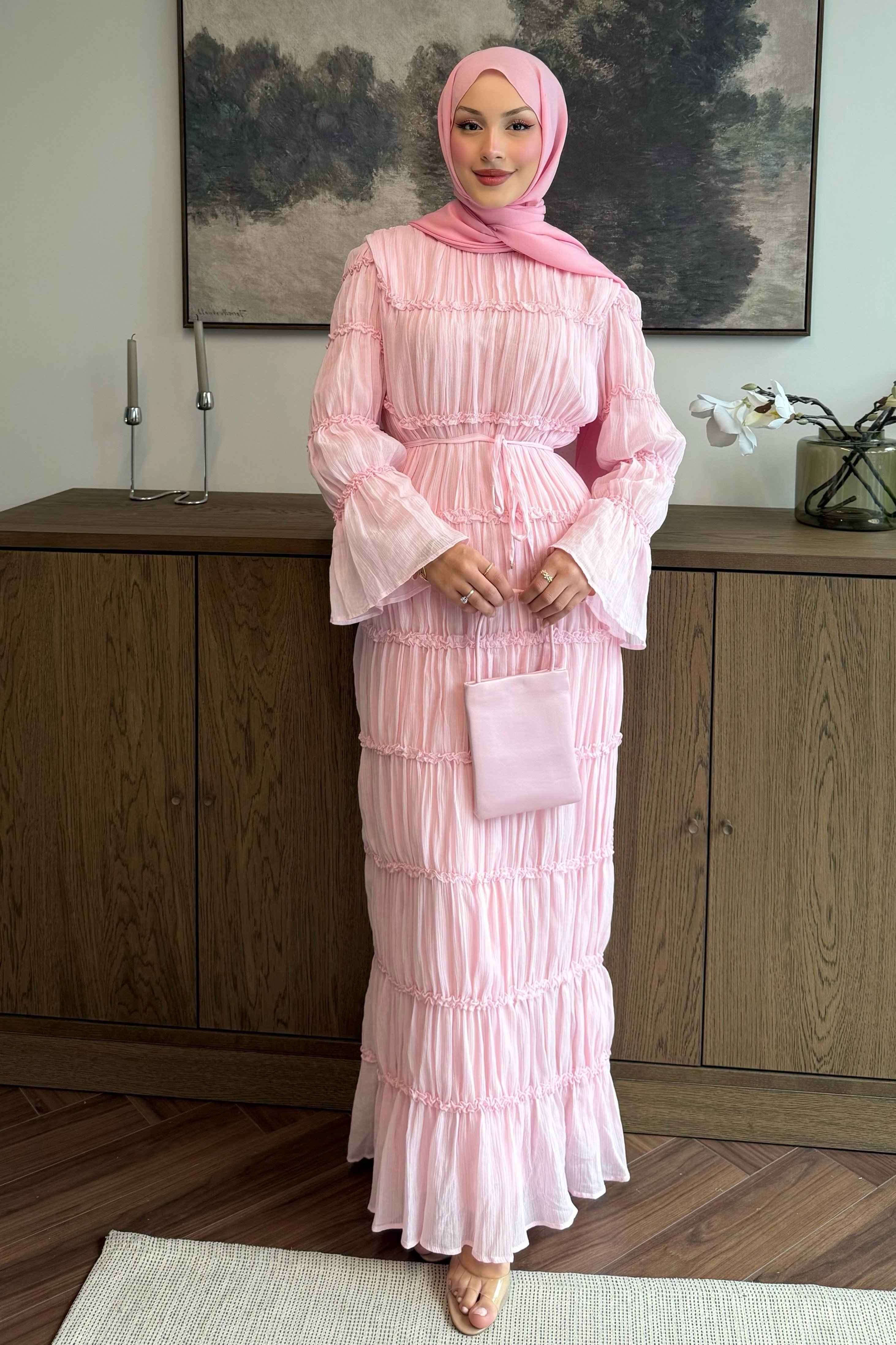Leras Vual Elbise Soft Pembe