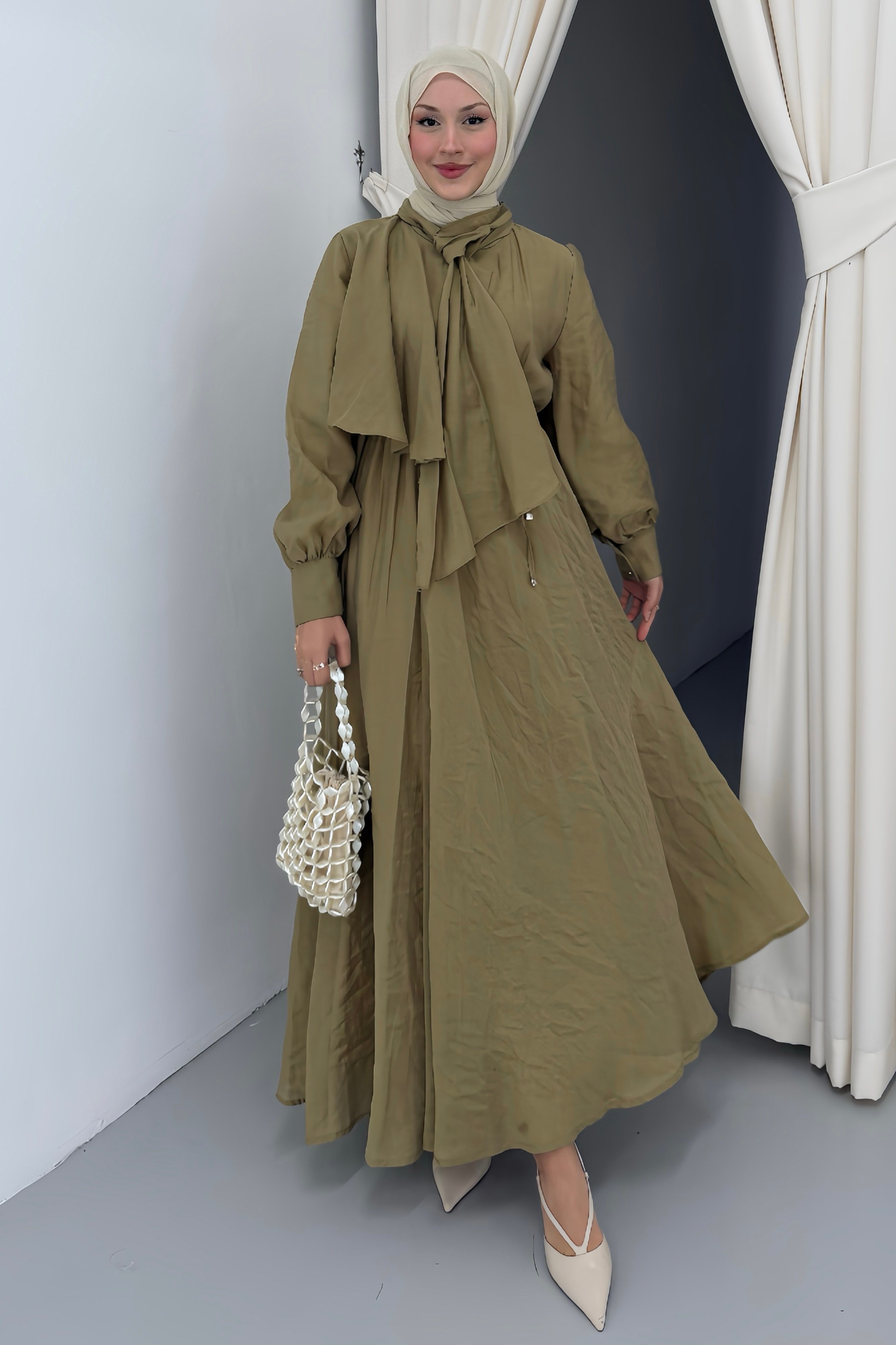 Lumira Tensel Elbise Olive