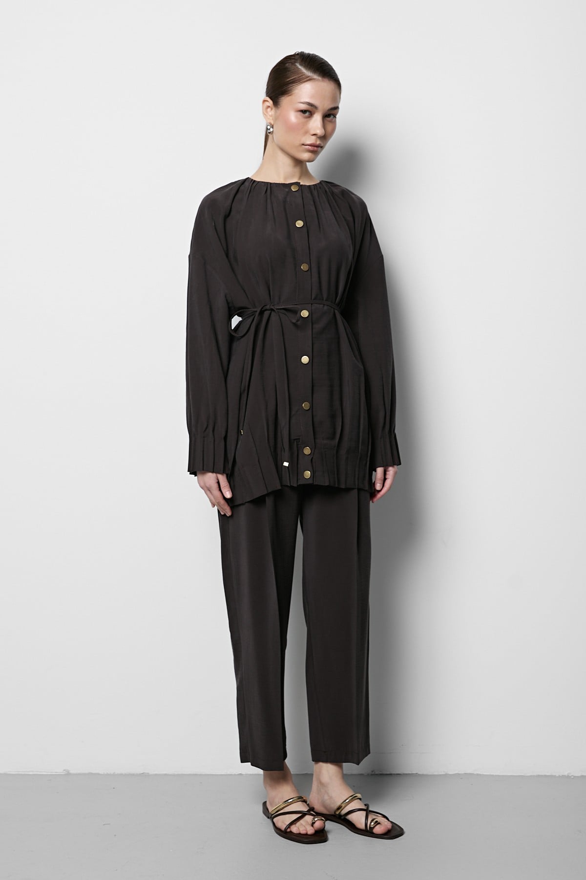 Oversize Modal Takım Acı Kahve