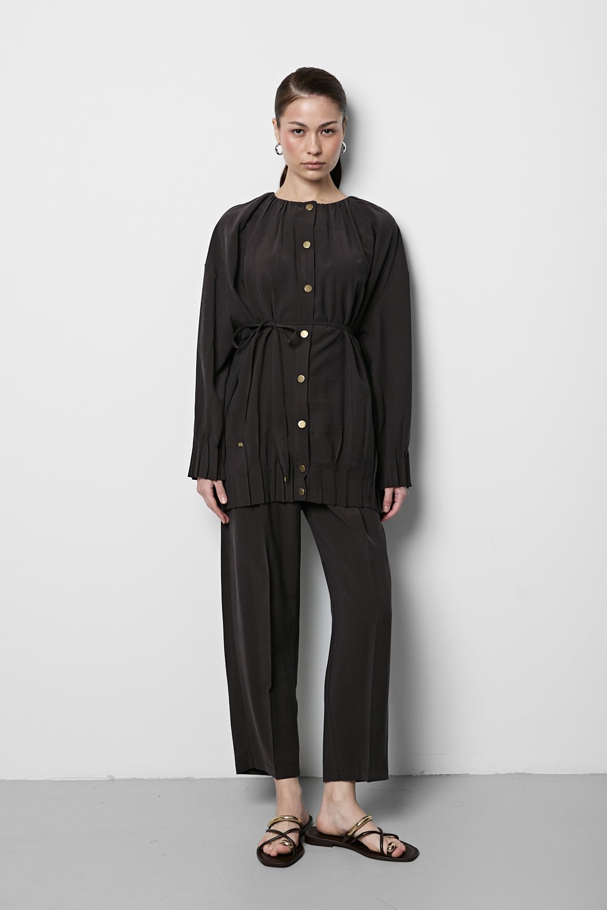 Oversize Modal Takım Acı Kahve