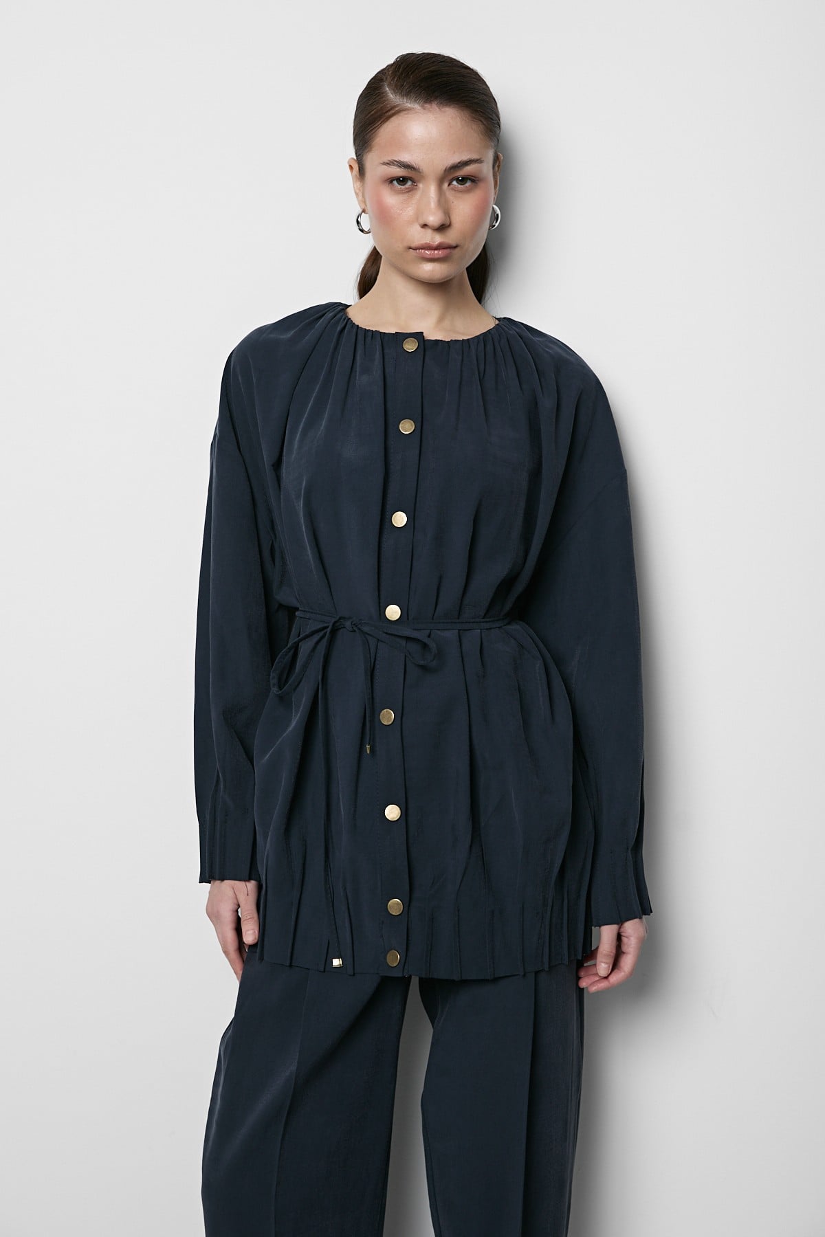 Oversize Modal Takım Lacivert