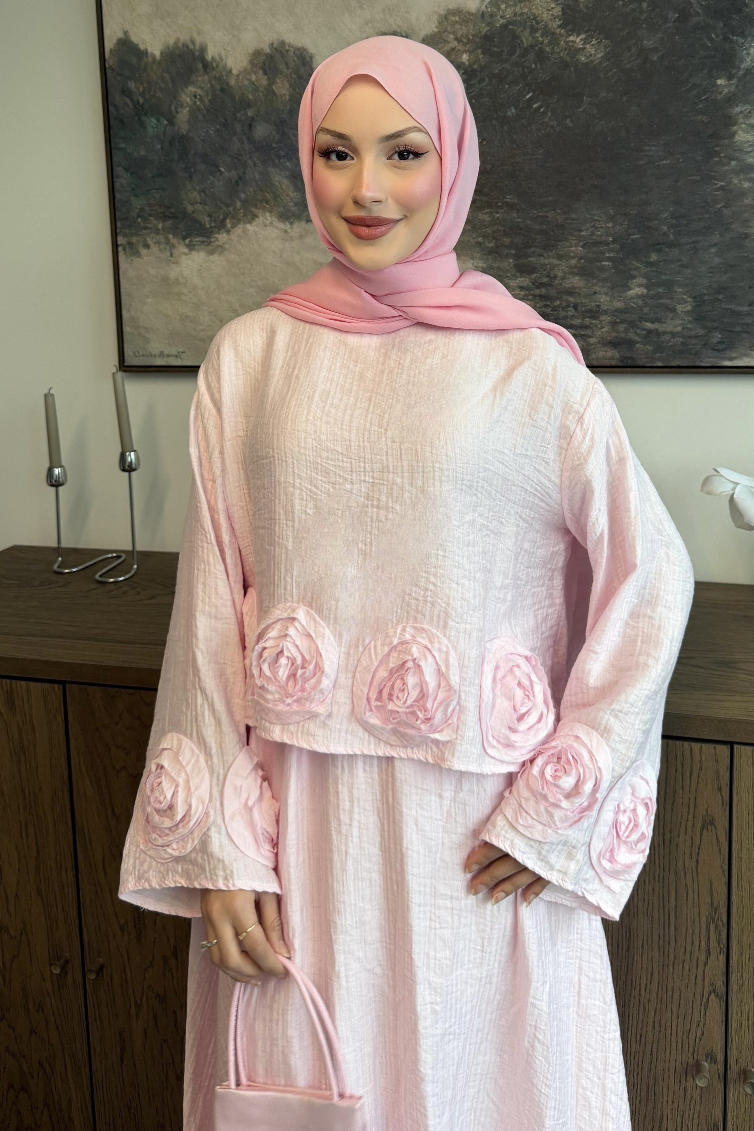 Rose Dream Etekli Takım Soft Pembe