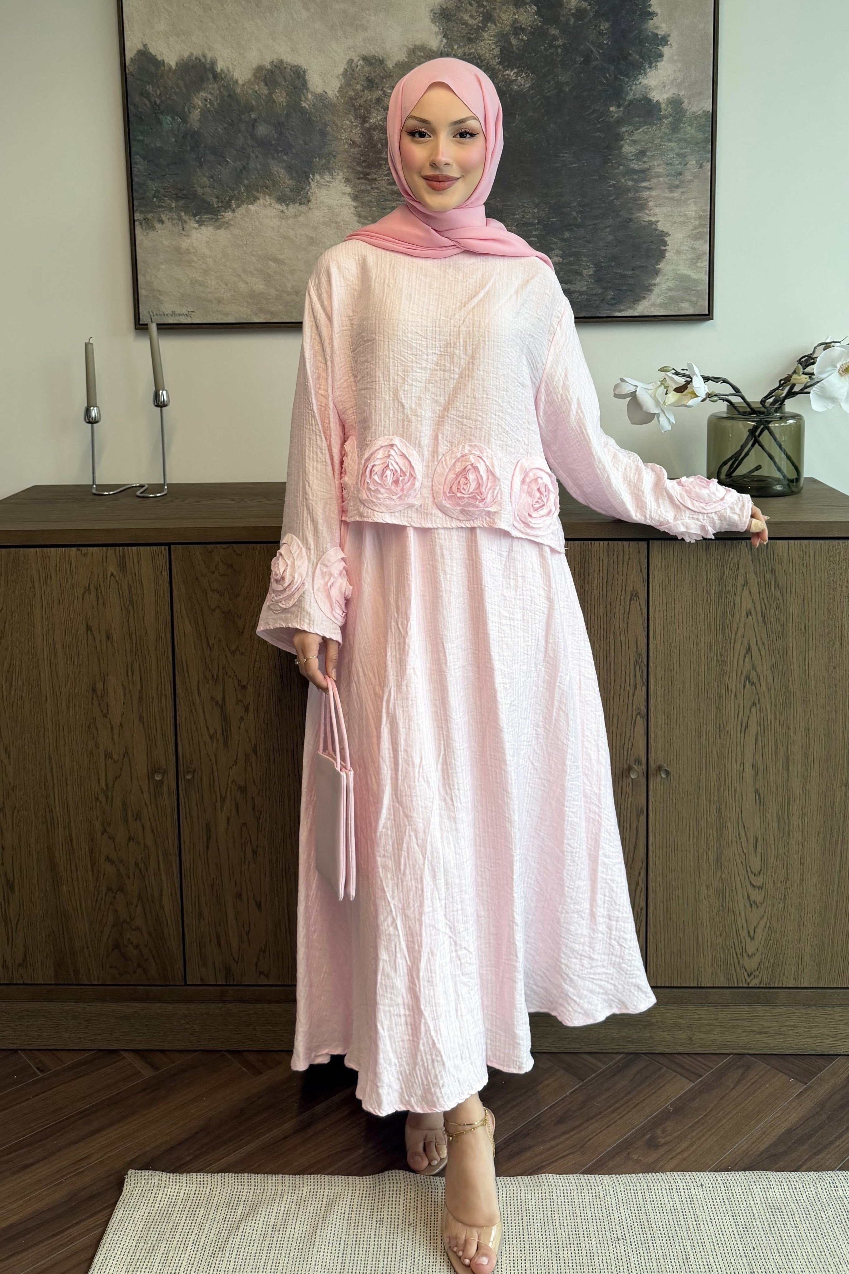 Rose Dream Etekli Takım Soft Pembe