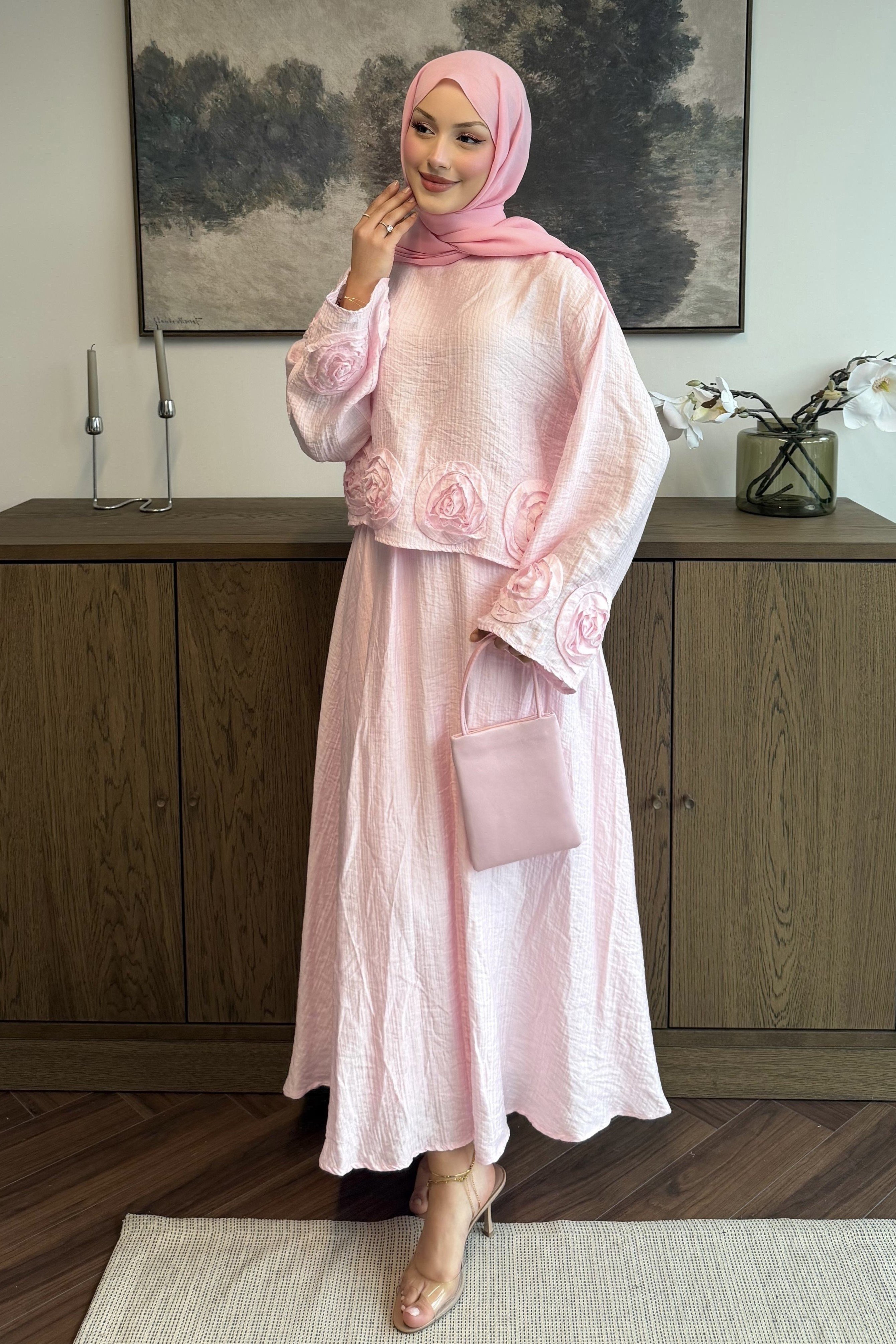 Rose Dream Etekli Takım Soft Pembe