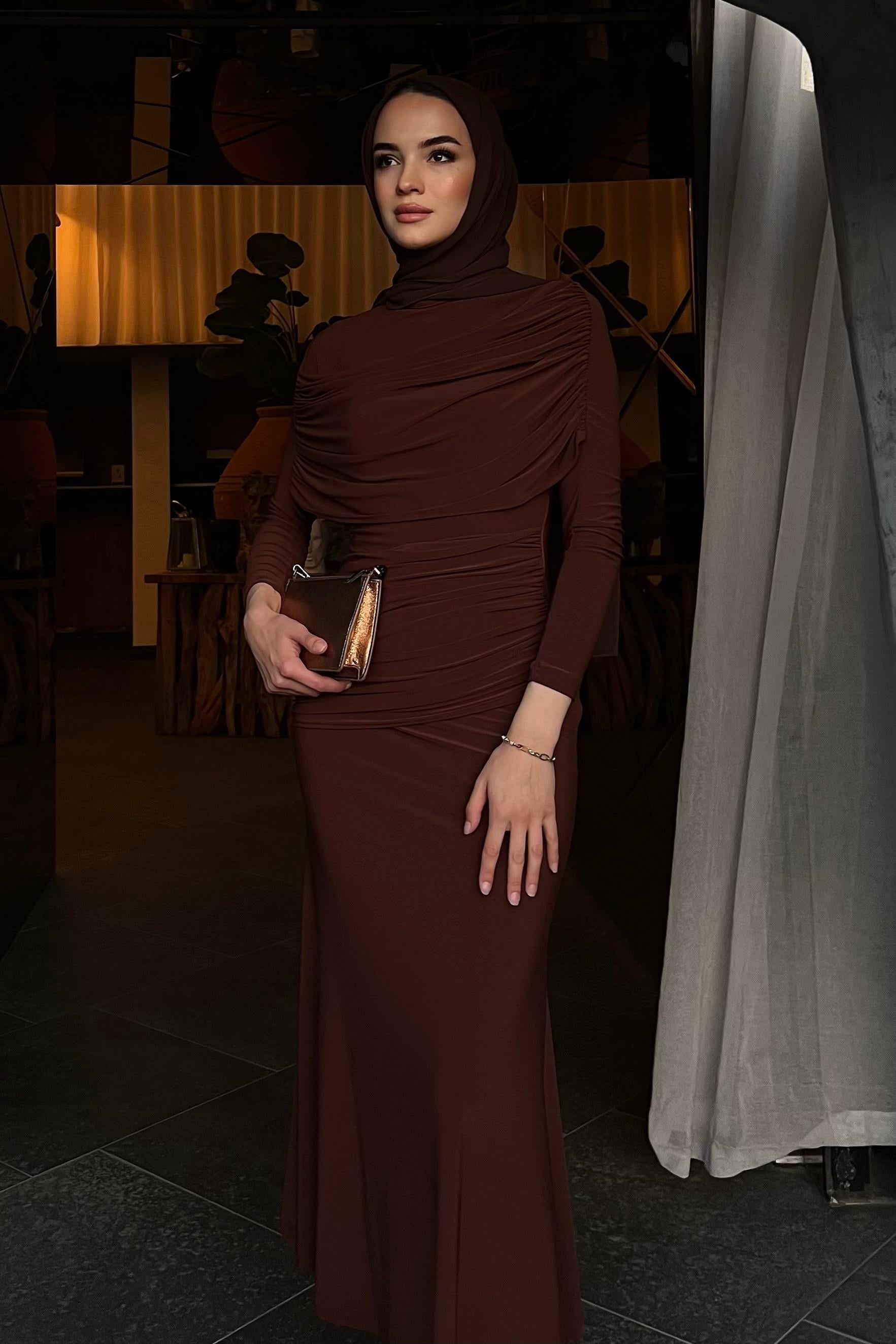 Serenad Elbise Kahverengi