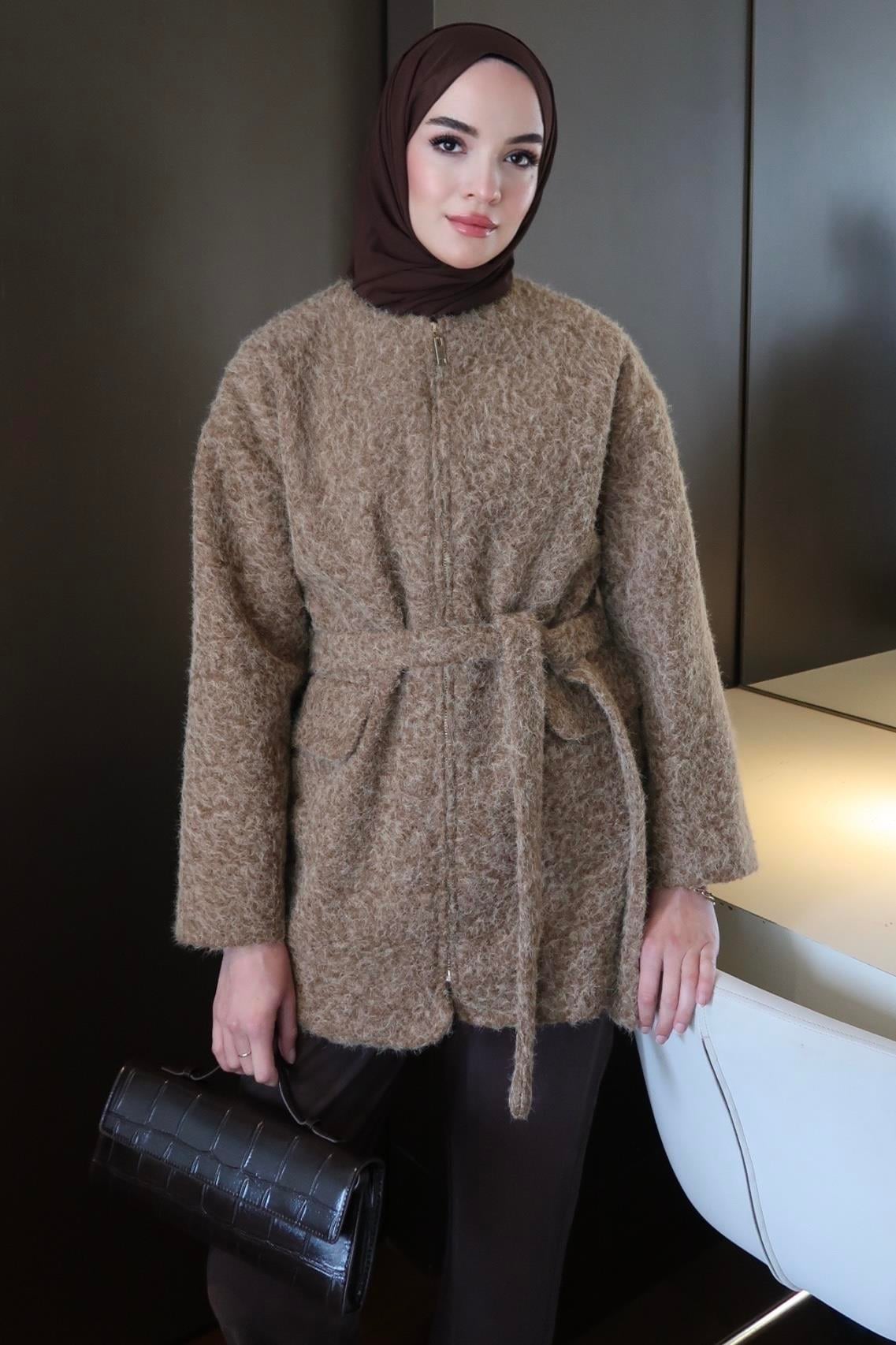 Tedy Fermuarlı Kaban Kahve