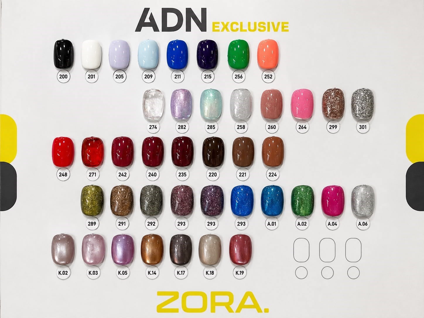 ADN EXCLUSİVE YENİ SERİ 42'Lİ OJE SETİ (BASE COAT-TOP COAT-PRİMER)