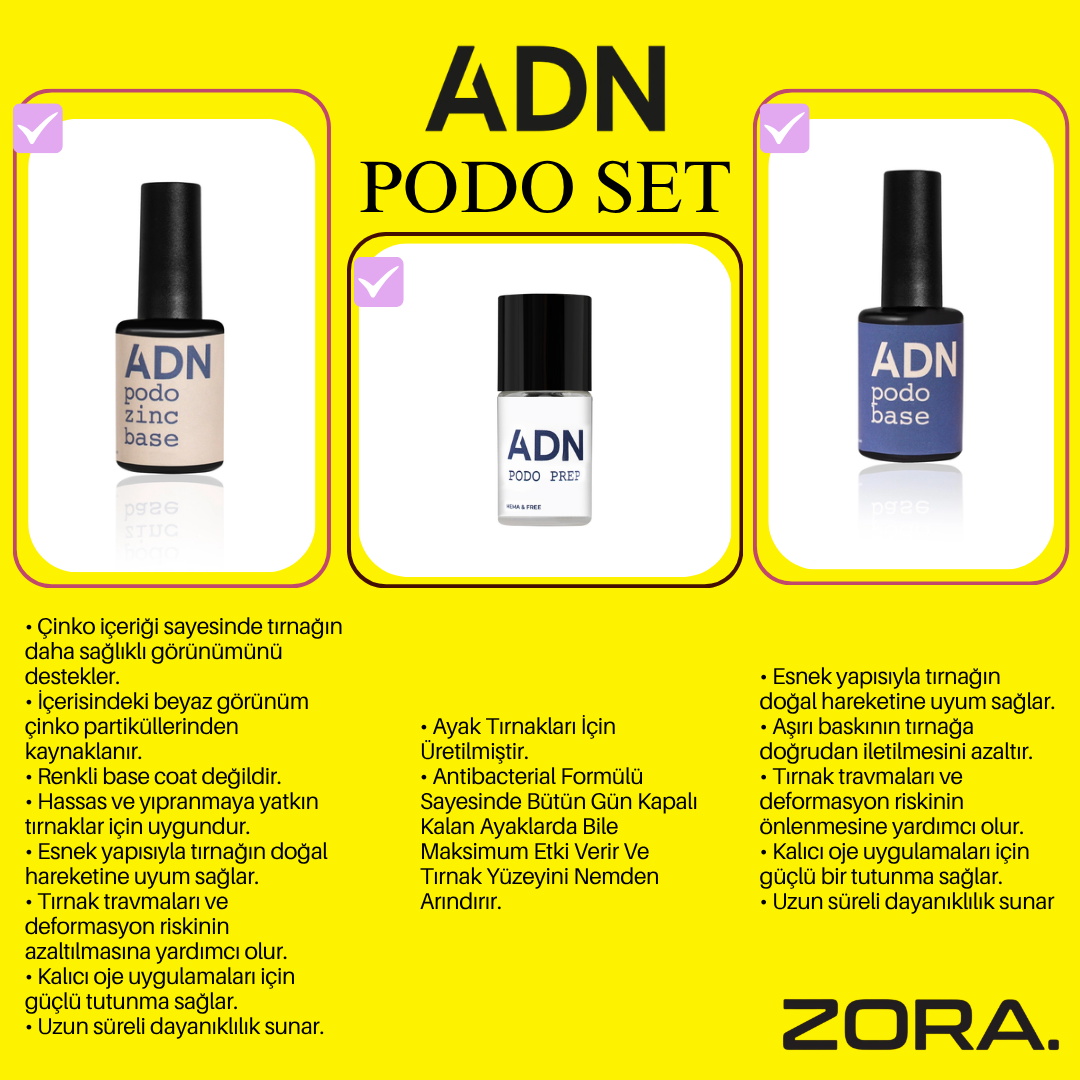 ADN PODO SET (PODO BASE-PODO ZINC BASE-PODO PREP)