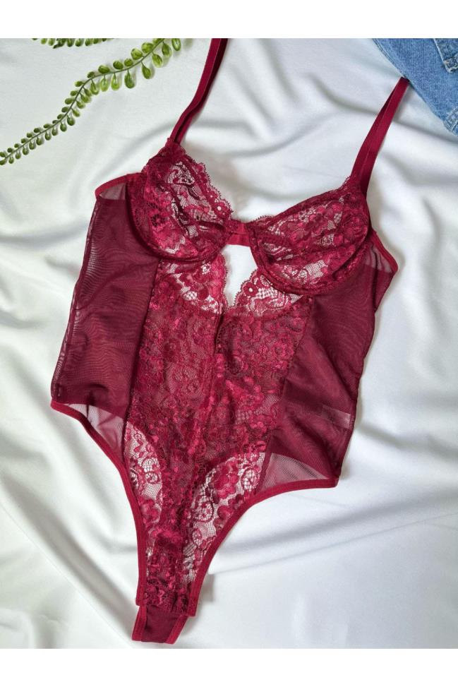 Bordo Dantelli Body Suit