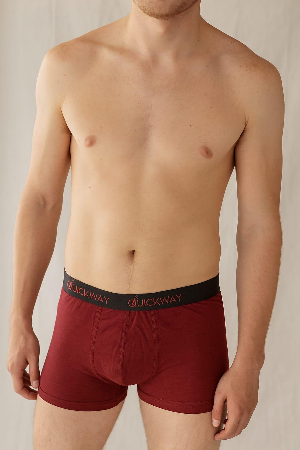 Bordo Modal Likralı Boxer