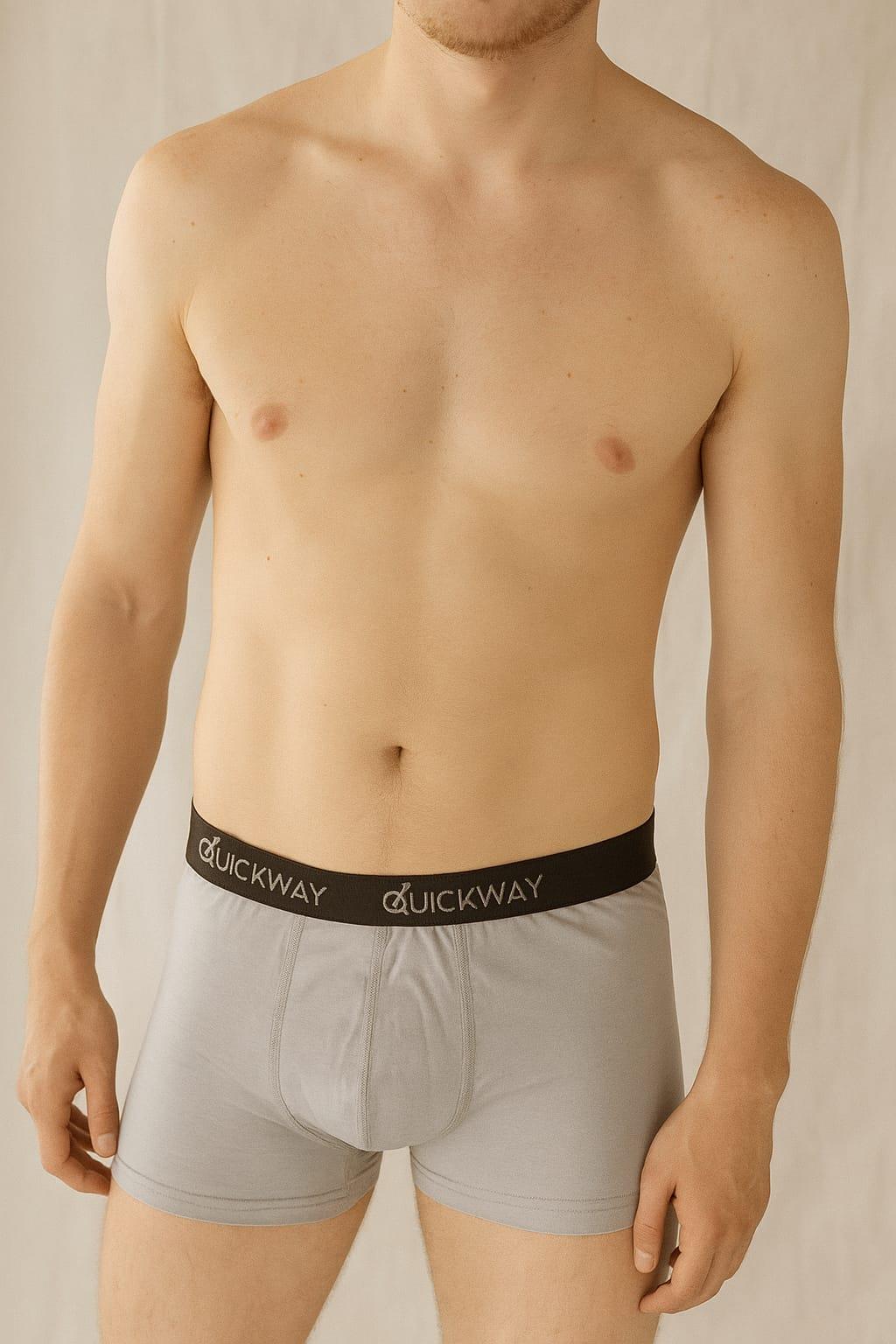 Gri Modal Likralı Boxer