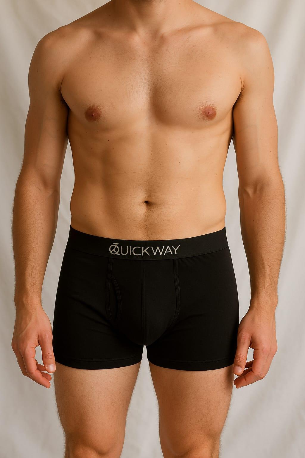 Siyah Modal Likralı Boxer