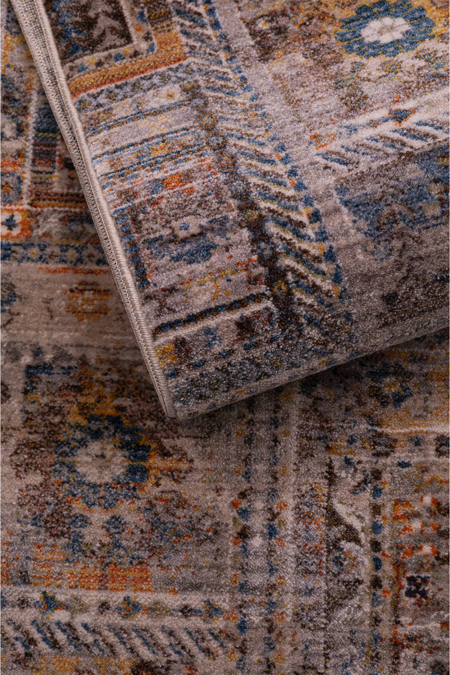 Tüm Ürünler,Verrino,Modern Kaymaz Halı Modelleri | Yumuşak Dokulu Dekoratif Halı,7/24 979A D.GRİ RED