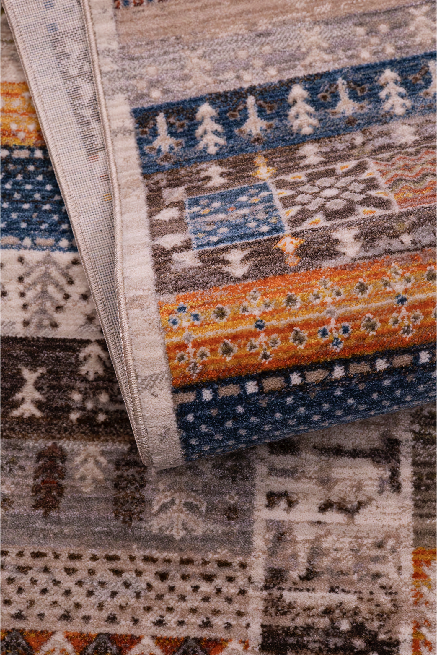 Tüm Ürünler,Verrino,Modern Kaymaz Halı Modelleri | Yumuşak Dokulu Dekoratif Halı,7/24 984 BONE NAVY