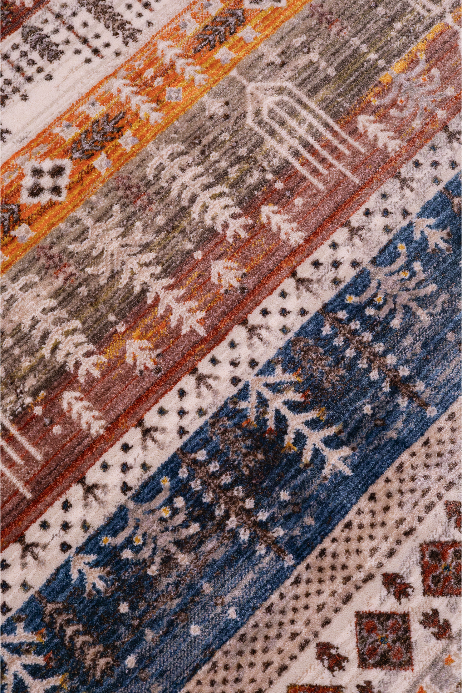 Tüm Ürünler,Verrino,Modern Kaymaz Halı Modelleri | Yumuşak Dokulu Dekoratif Halı,7/24 984 BONE NAVY