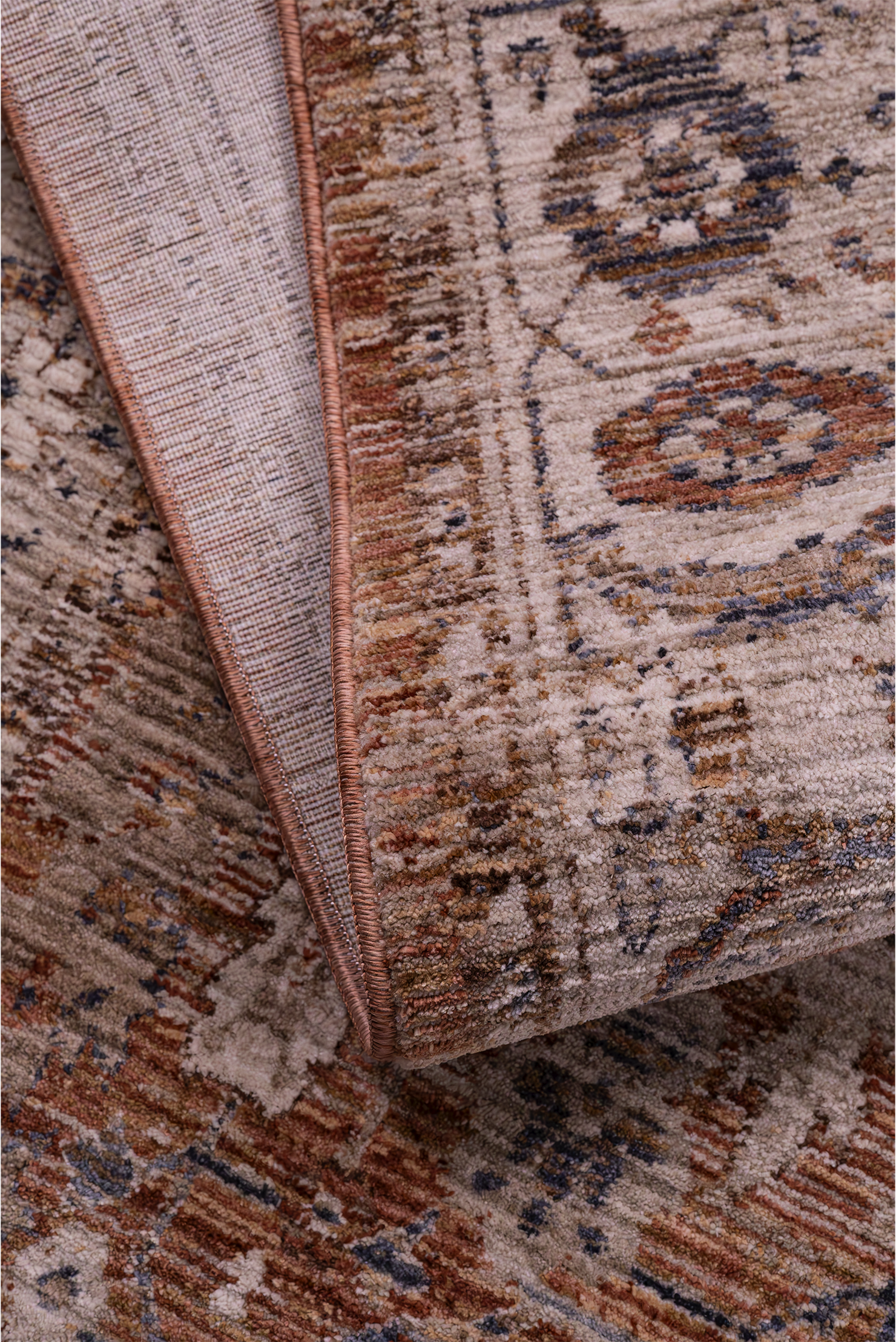 Tüm Ürünler,Excellence,Modern Kaymaz Halı Modelleri | Yumuşak Dokulu Dekoratif Halı,Y0736A-K.TURUNCU-BEJ