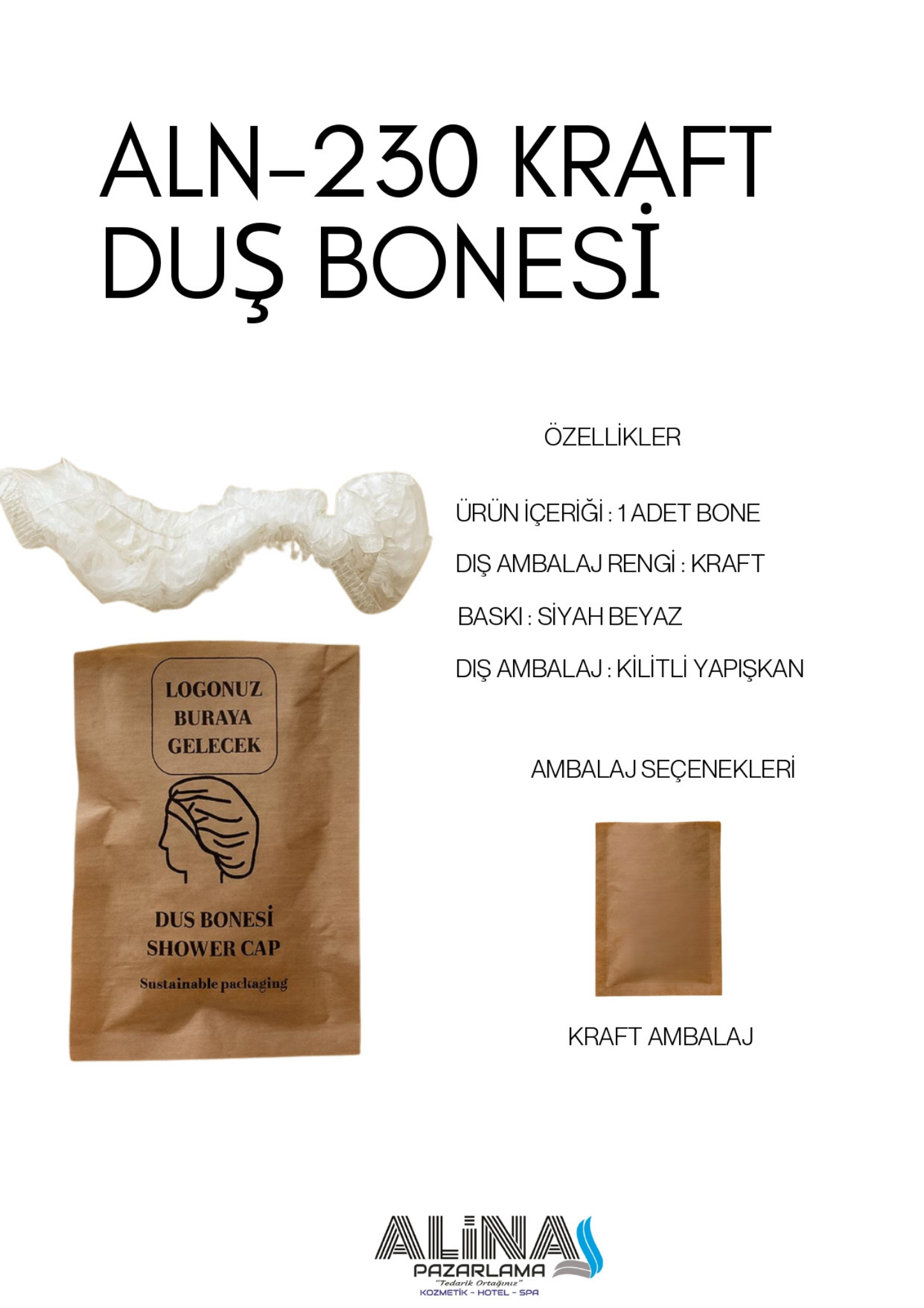 Kraft Duş Bonesi ALN230