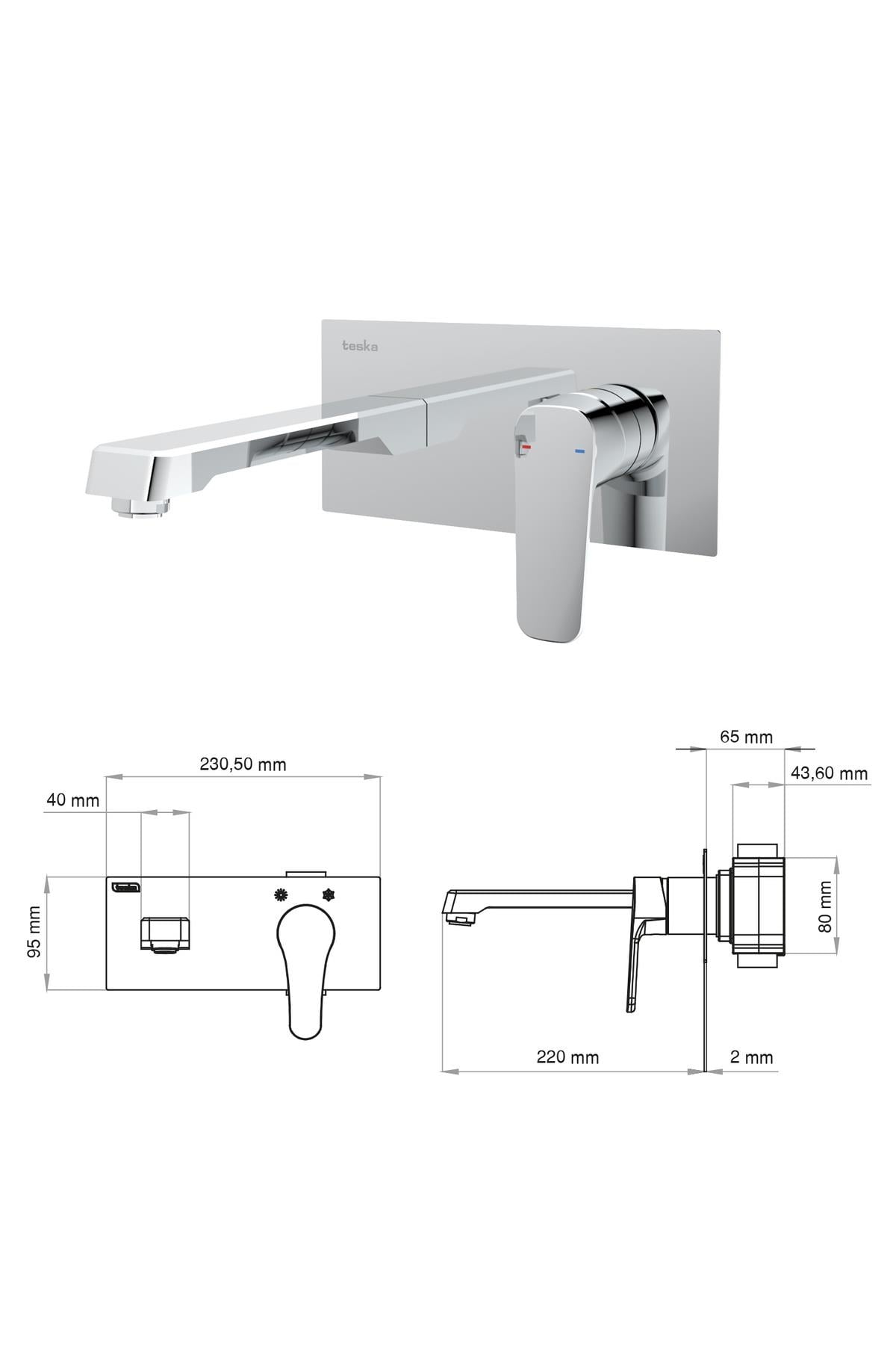 Quasar Pro Lavabo Bataryası Siyah