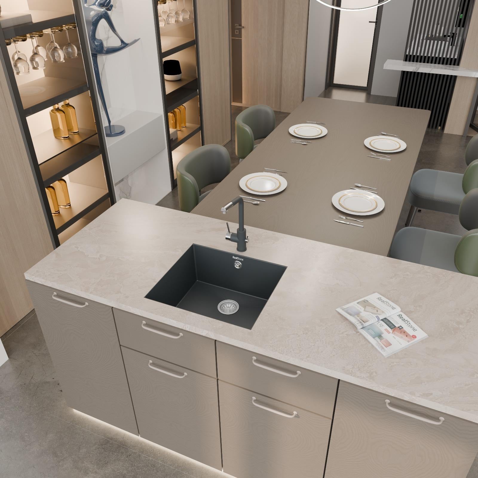 Realstone Gordion Siyah 60