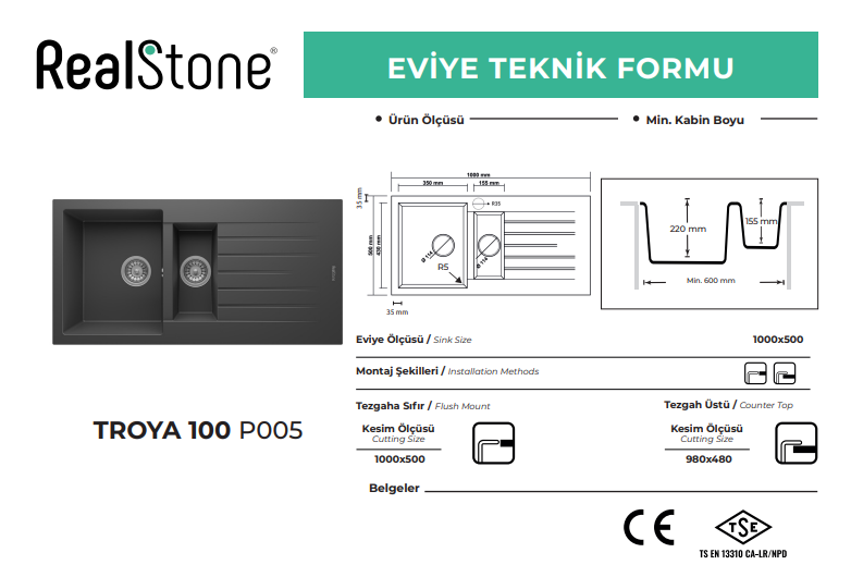 Realstone Troya Antrasit 100