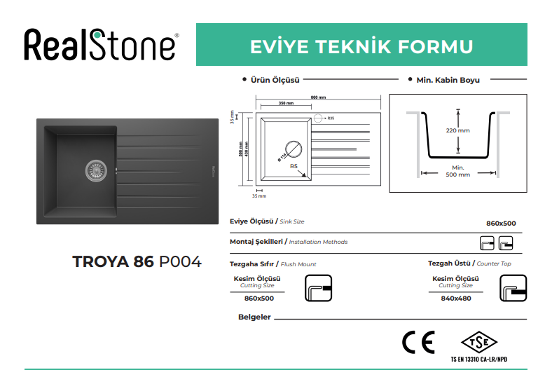 Realstone Troya Antrasit 86