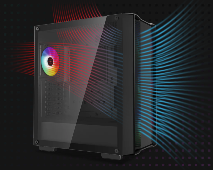 DEEPCOOL CC560-V2 A RGB MidTOWER ATX SİYAH OYUNCU KASASI