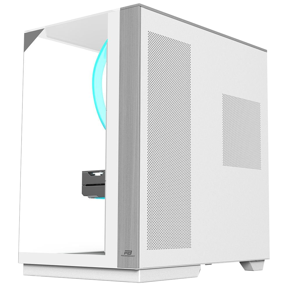POWERBOOST PB-A100W ECLIPSE 8*ARGB FAN TRIPLE TEMPERLİ CAM TYPE-C MidTOWER AHŞAP SEAVIEW ATX BEYAZ OYUNCU KASASI