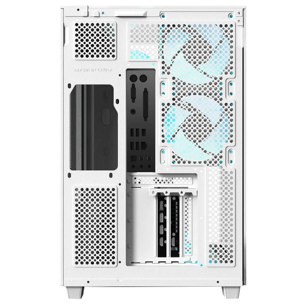POWERBOOST PB-A100W ECLIPSE 8*ARGB FAN TRIPLE TEMPERLİ CAM TYPE-C MidTOWER AHŞAP SEAVIEW ATX BEYAZ OYUNCU KASASI