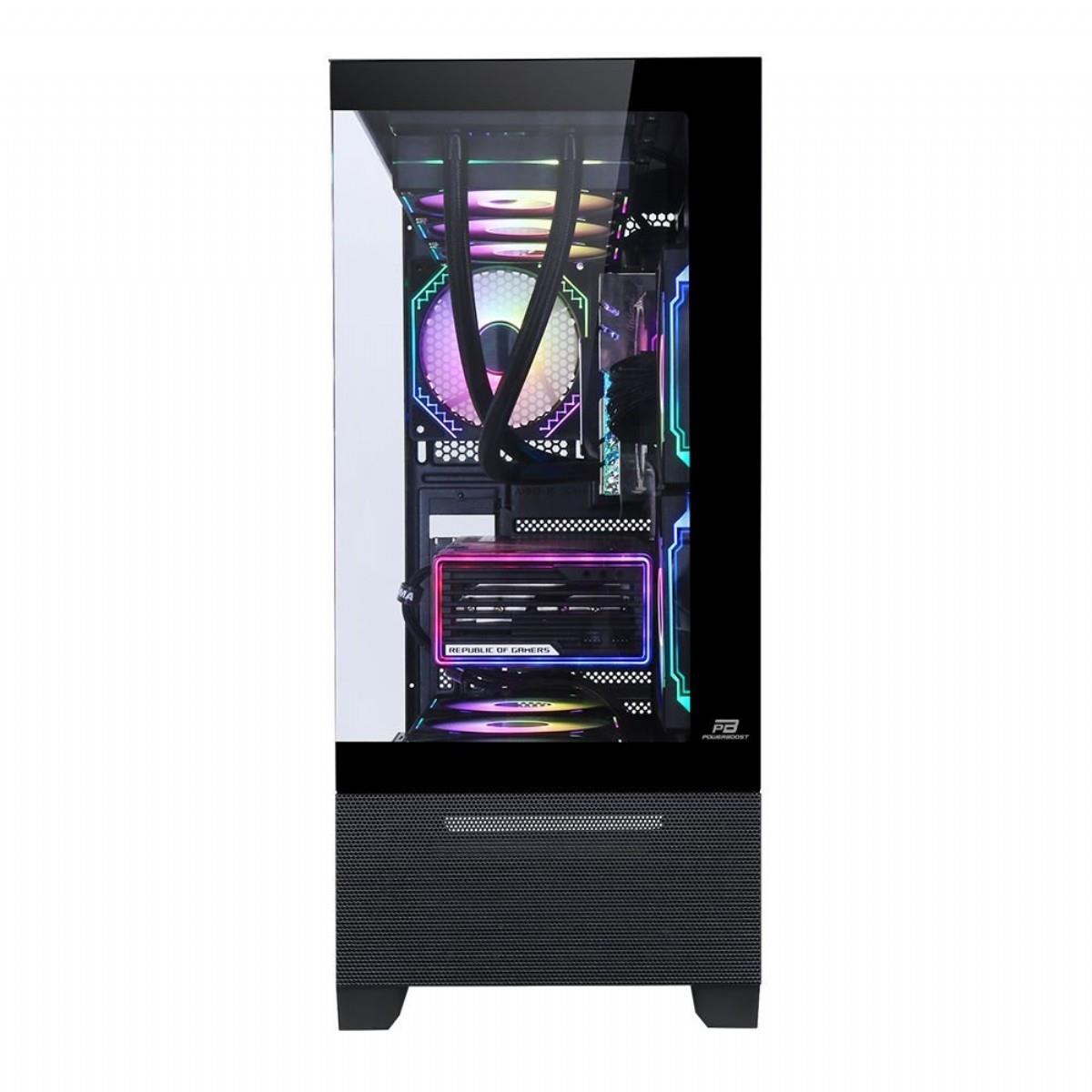 POWERBOOST PB-P4308BB 750W 80+ BRONZE SEA VIEW USB 3.0 ATX 6 x ARGB FANLI SİYAH KASA