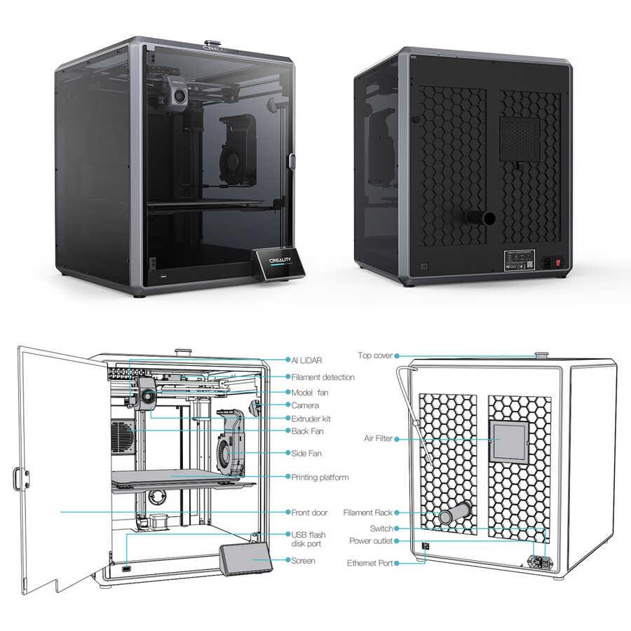 Creality K1 Max Yüksek Hızlı 3D Yazıcı